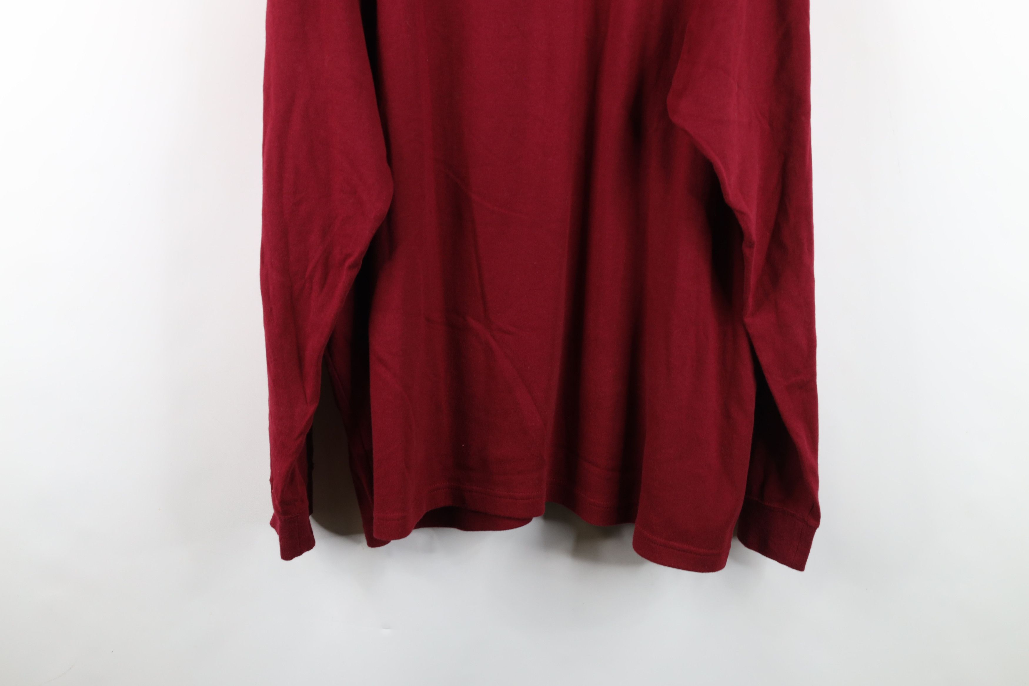 Eddie Bauer Vintage 90s Eddie Bauer Mock Neck Long Sleeve T-Shirt Red Size US XL / EU 56 / 4 - 12 Thumbnail
