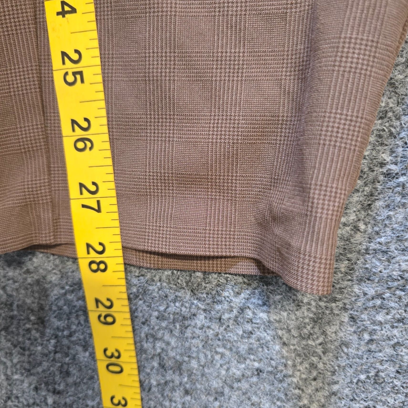 Vintage Ahtleta Pants Womens 0 Brown Skyline Plaid Pleated Taper Stretch Tapered Casual Jeans Pants Size 25" / US 0 / IT 36 - 7 Thumbnail