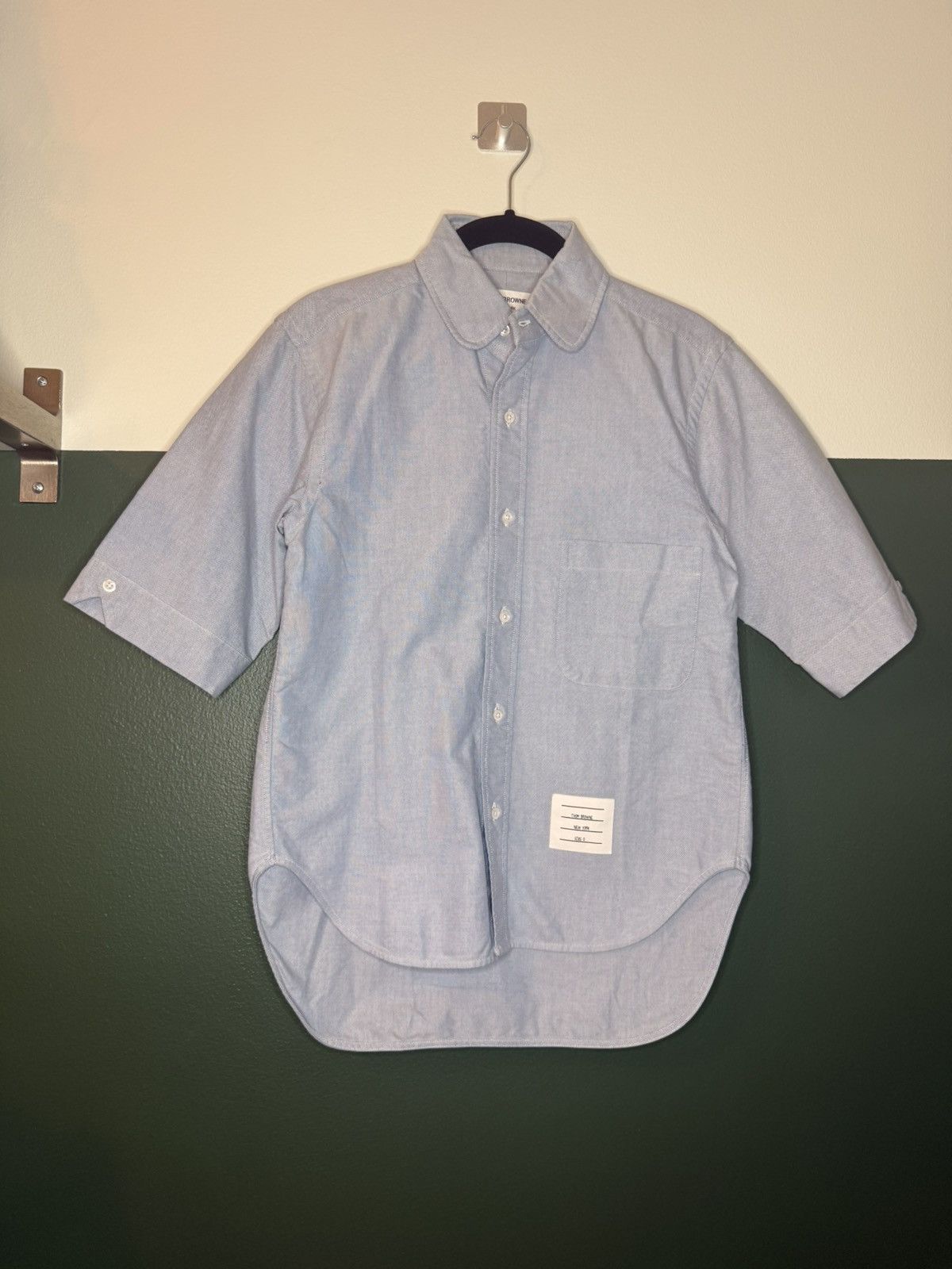 Thom Browne Thom Browne Oxford Short Sleeve Shirt Size US S / EU 44-46 / 1 - 1 Thumbnail