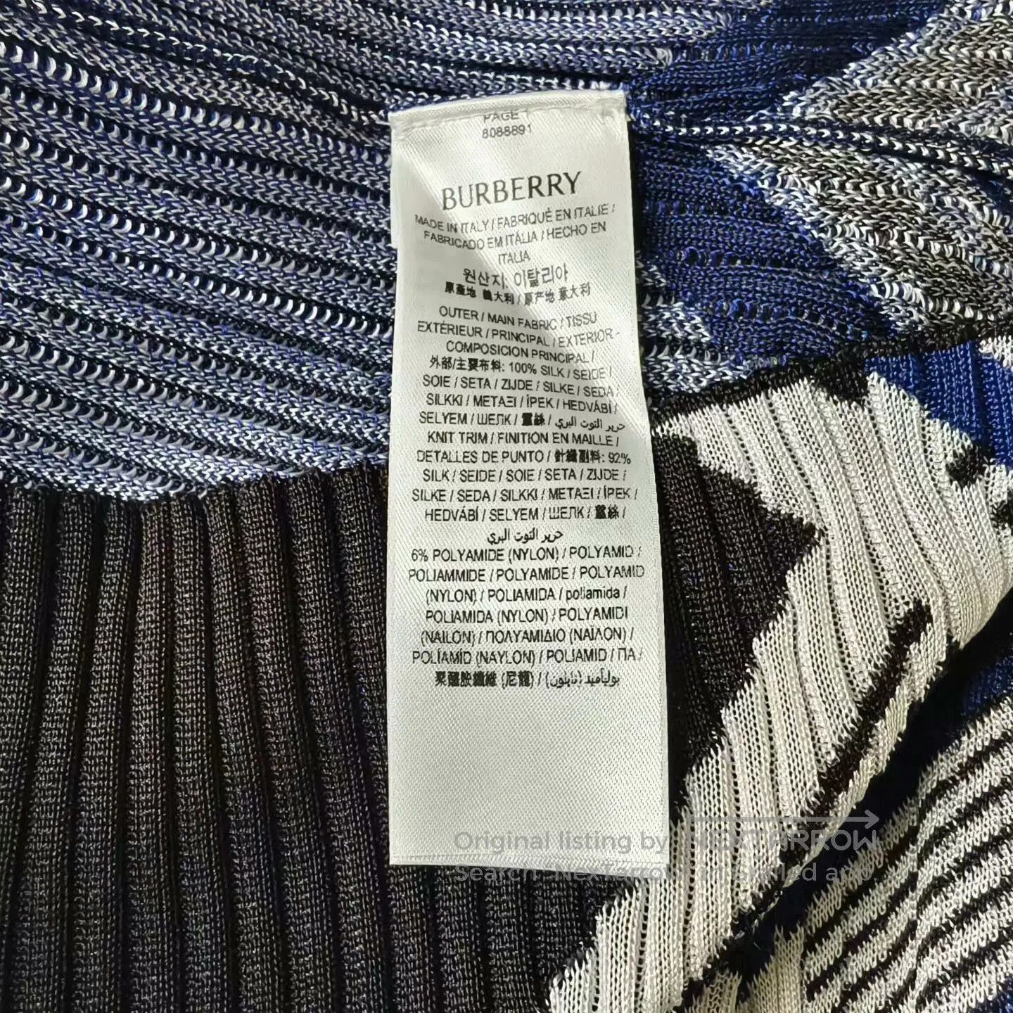 Burberry burberry color block long sleeve v-neck top. Size M / US 6-8 / IT 42-44 - 4 Thumbnail
