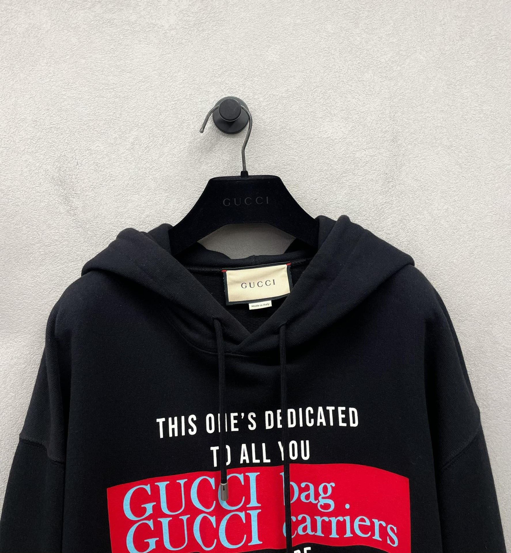 Gucci Gucci Black letter hooded sweatshirt 2501-Nextarrow Size US M / EU 48-50 / 2 - 4 Thumbnail