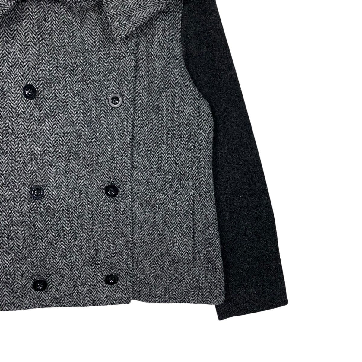 Harris Tweed SEVENDAYS SUNDAY X HARRIS TWEED Herringbone Coat #2596-C117 Size L / US 10 / IT 46 - 4 Thumbnail