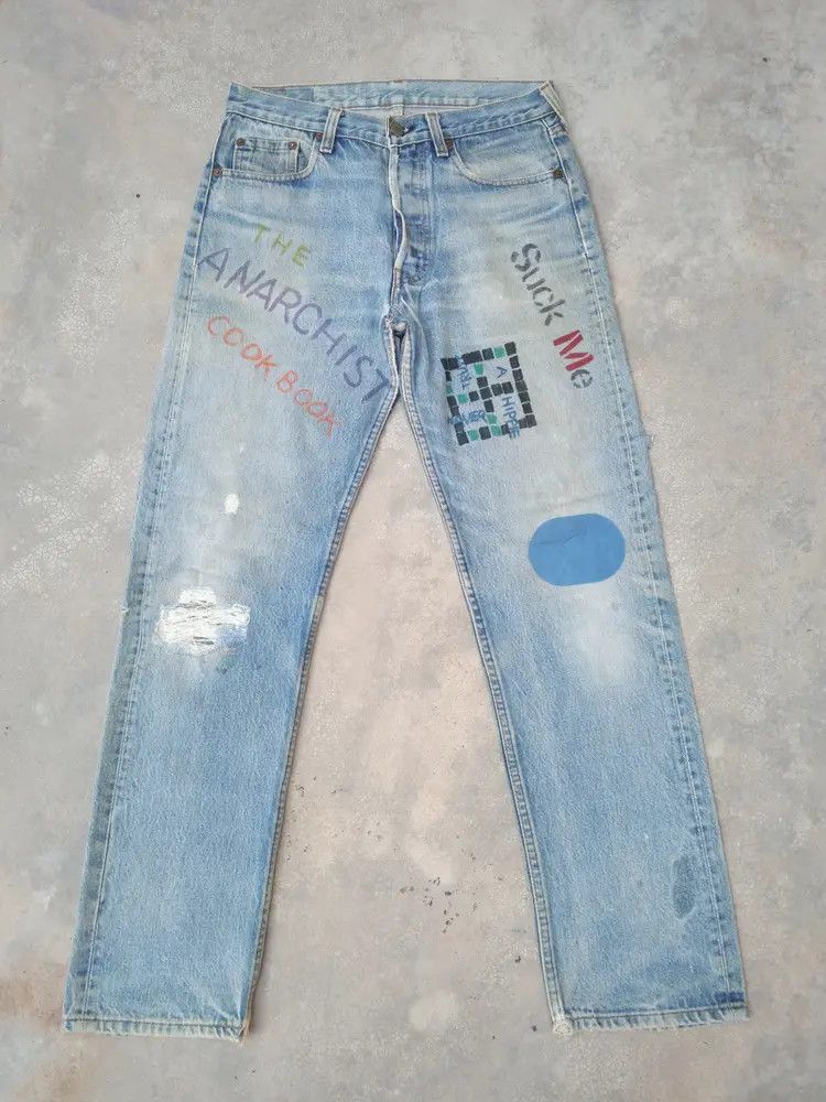 Levi's × Vintage 80s Vintage Levis 501 Made In USA Distressed Jeans 29x30 Size US 29 - 1 Thumbnail