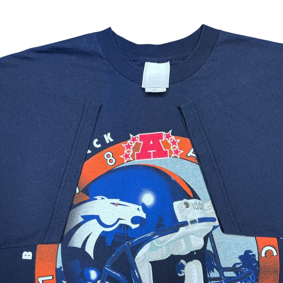 NFL Vintage 1998 NFL Denver Broncos AFC Champions Helmet T-Shirt Size US XL / EU 56 / 4 - 2 Thumbnail