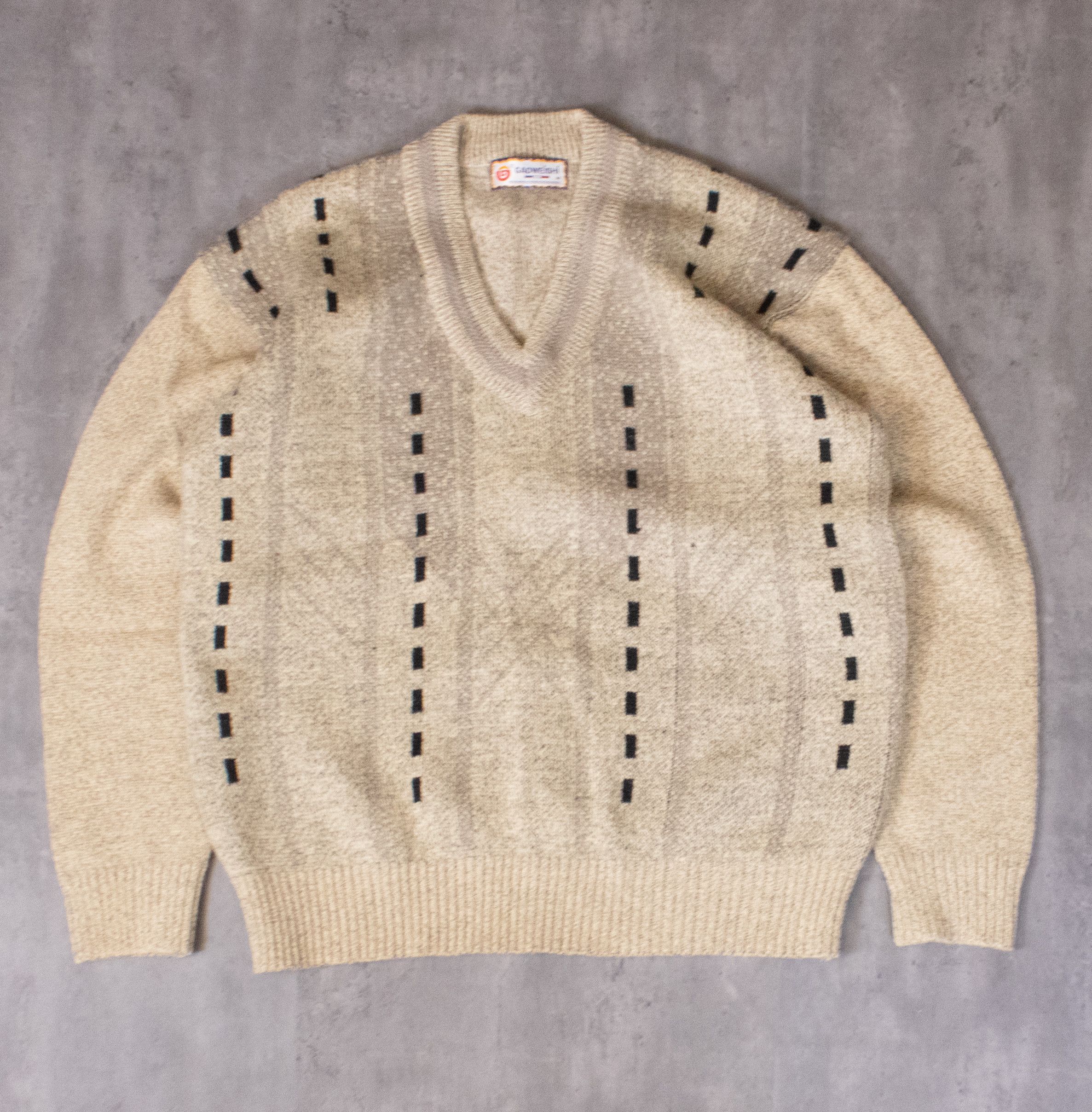 Vintage Vintage 1980's Ghoreishi Pattern AOP V-Neck Knitted Sweater Size US L / EU 52-54 / 3 - 3 Thumbnail