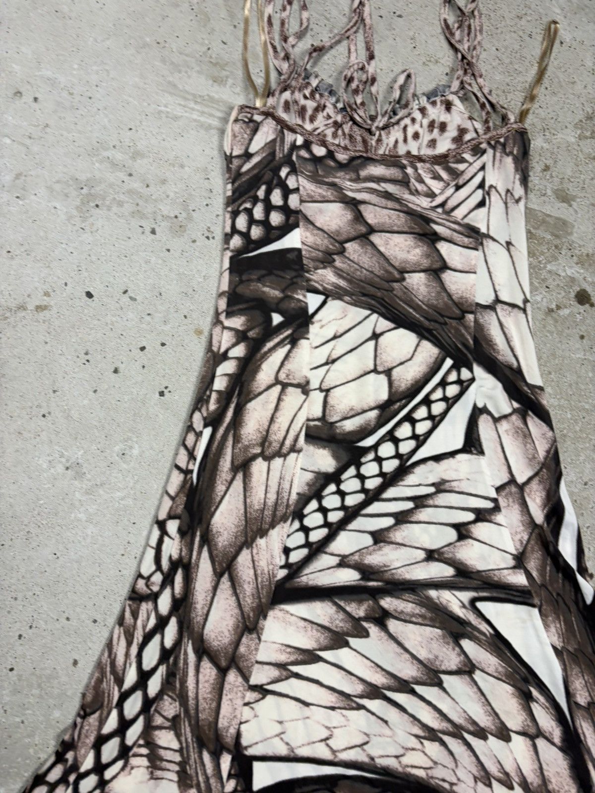 Just Cavalli 2000s Roberto Just Cavalli Snake Skin Print Dress Animal Size M / US 6-8 / IT 42-44 - 13 Thumbnail