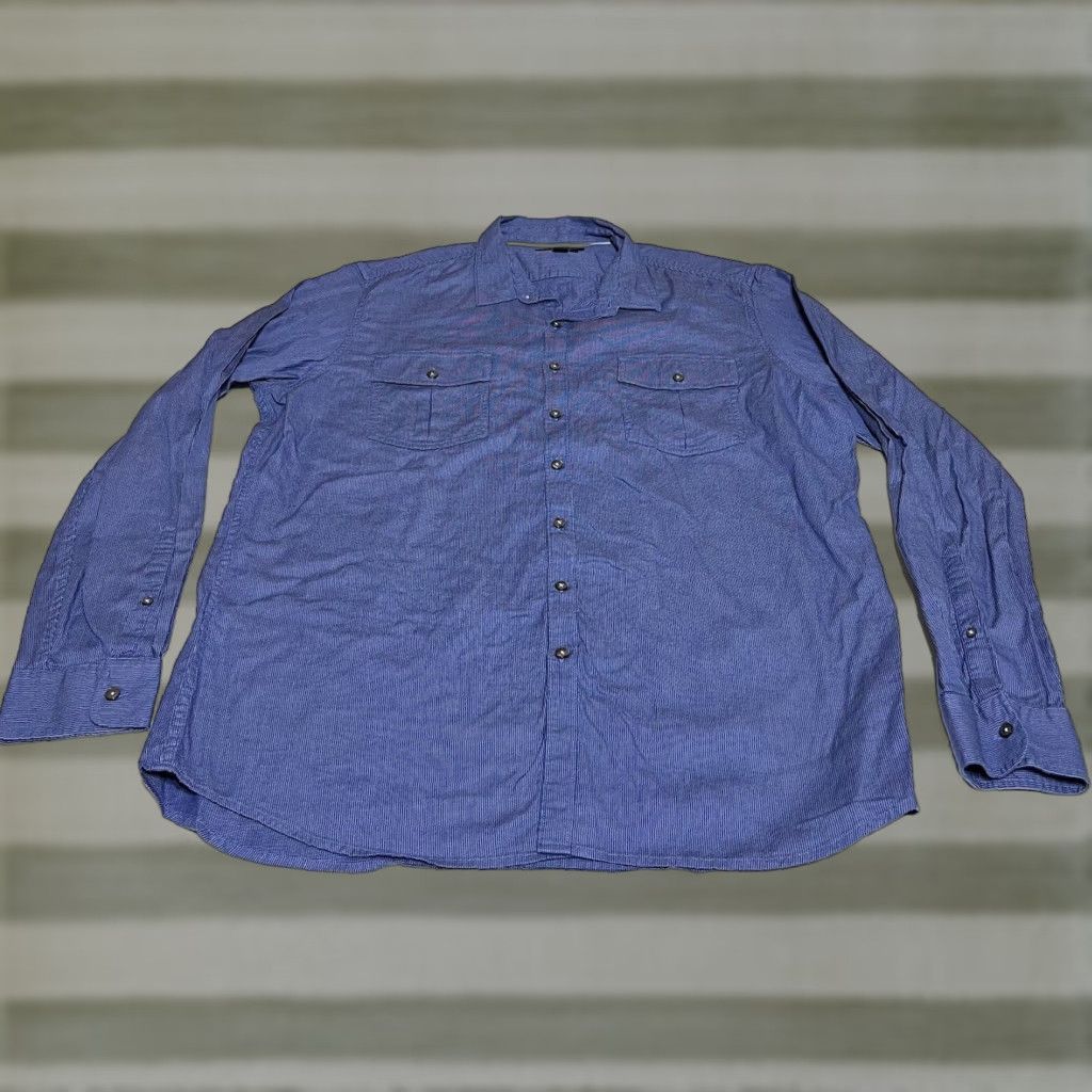 Marcs Marc Anthony Shirt Mens XXL Slim Fit Button Up Blue Long Sleeve Size US XXL / EU 58 / 5 - 1 Thumbnail