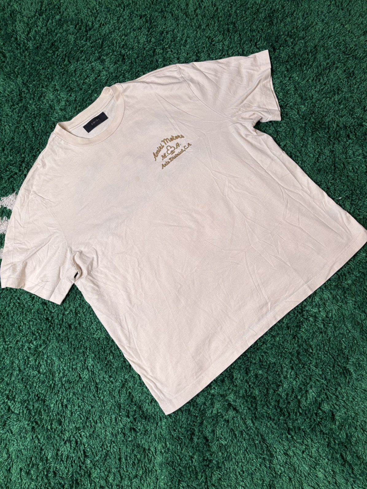 Amiri Amiri Motors Tee Cream Size XXL Size US XXL / EU 58 / 5 - 1 Thumbnail