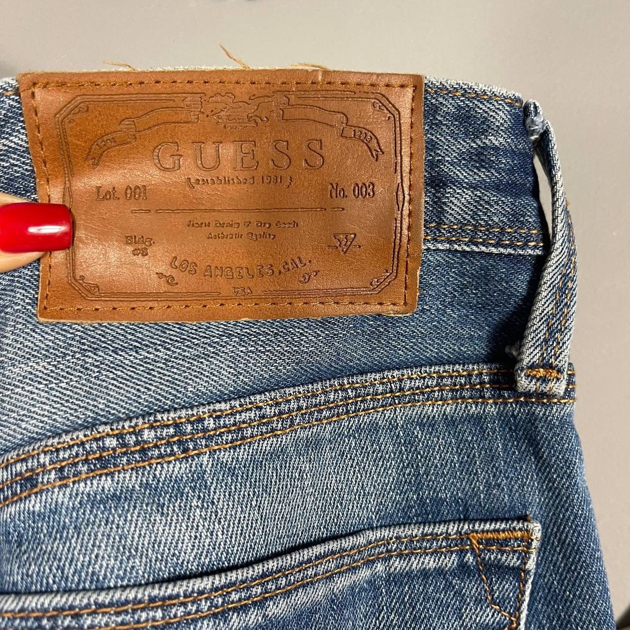 Guess × Vintage Guess Premium Lincoln Distressed Patchwork Jeans - Size 33 Size US 33 - 5 Thumbnail