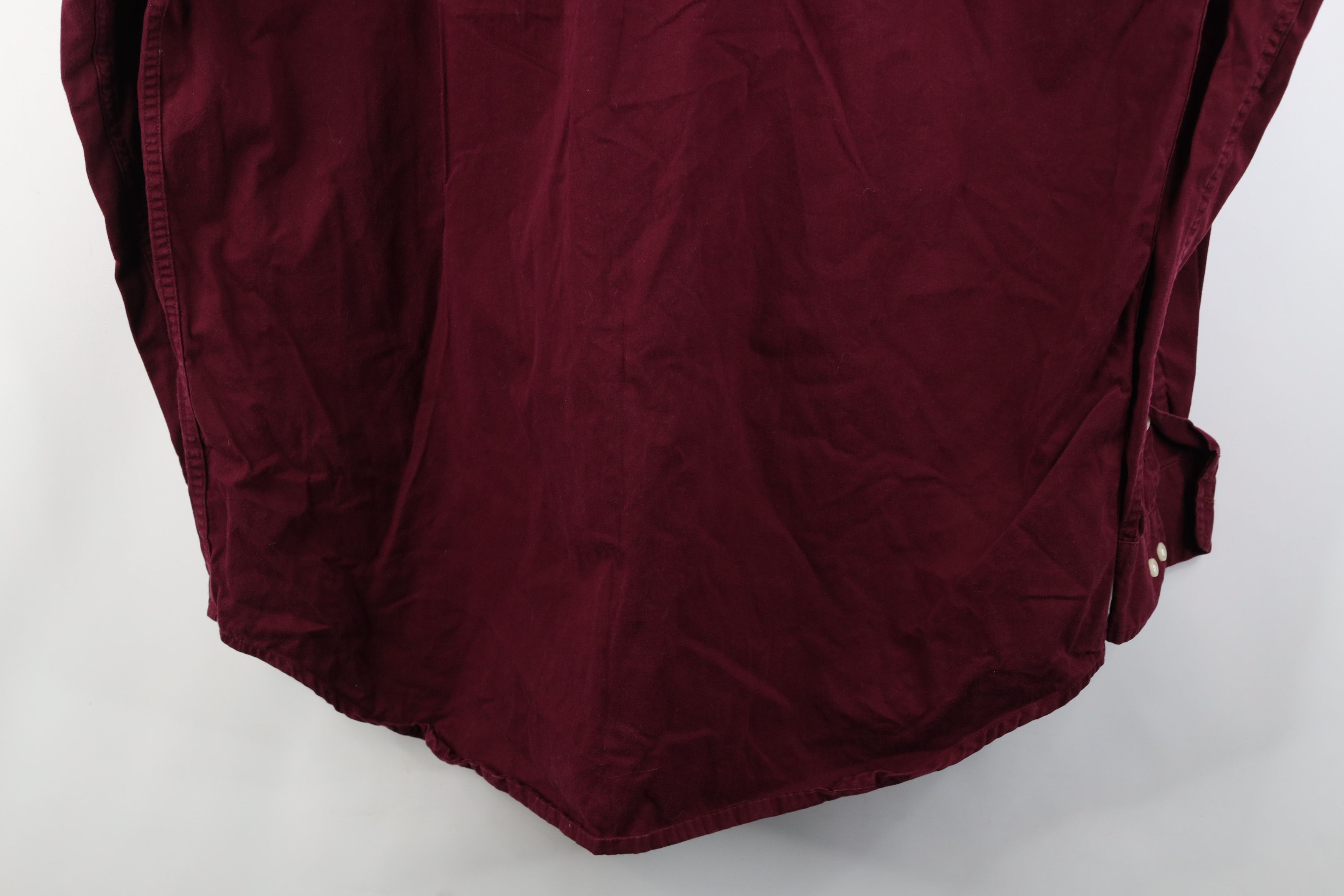 Polo Ralph Lauren Vintage 90s Ralph Lauren Collared Button Down Shirt Burgundy Size US XL / EU 56 / 4 - 13 Thumbnail