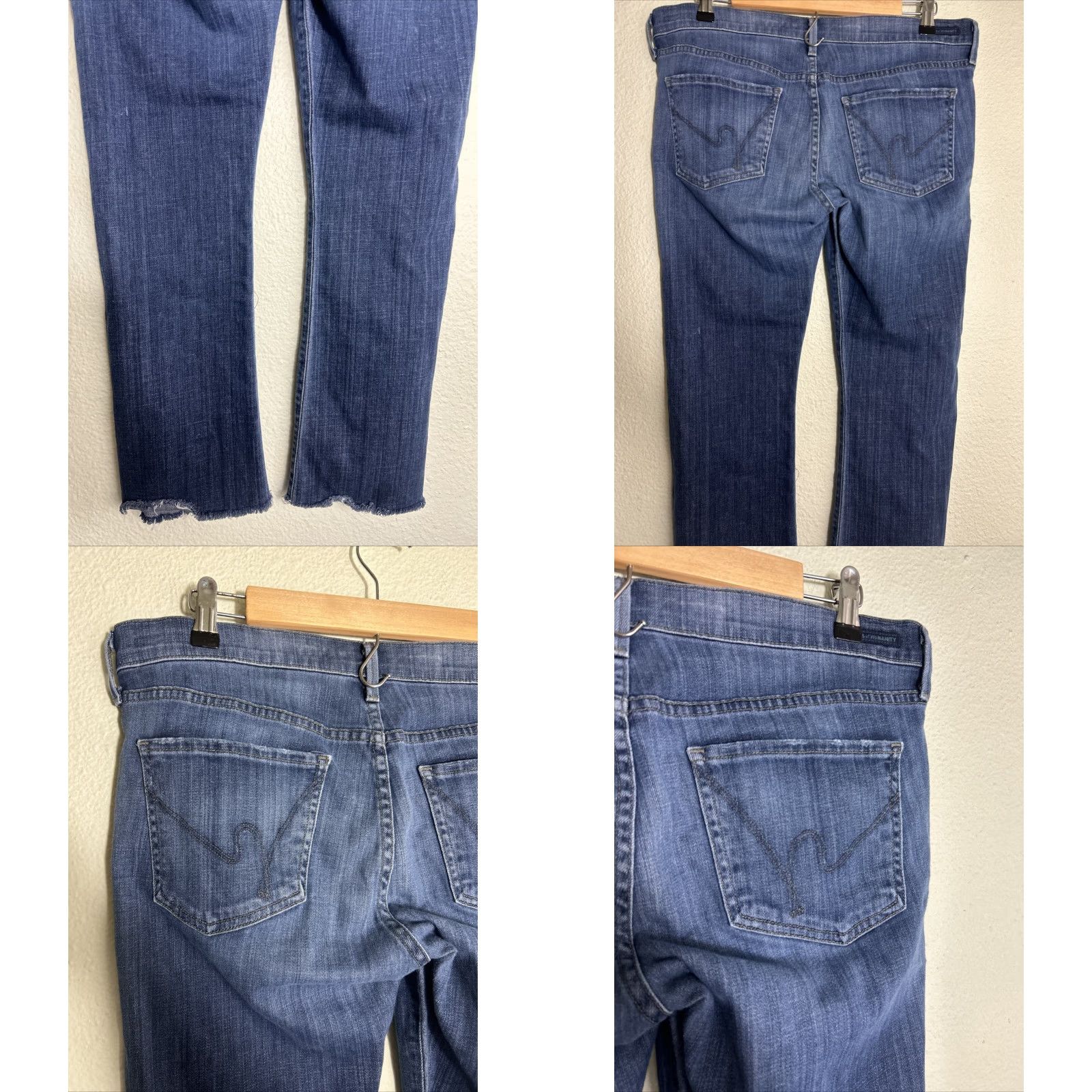 Citizens Of Humanity Citizens of Humanity Jeans Womens 32 Medium Wash Blue Flare Raw Hem 34x27 Womens Size 24" / US 00 / IT 34 - 8 Thumbnail