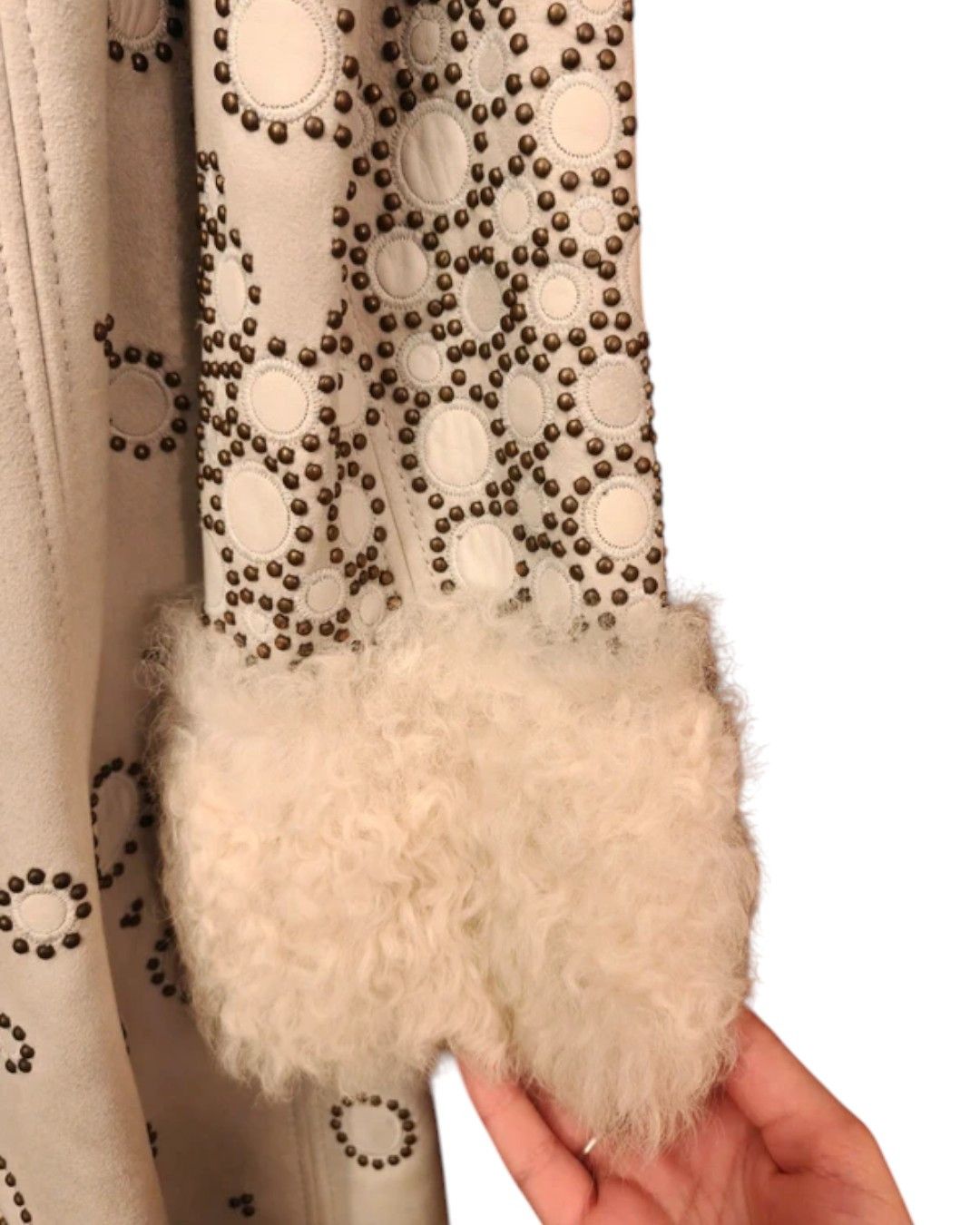 Roberto Cavalli SHEEP FUR SHEARLING LEATHER COAT Size L / US 10 / IT 46 - 3 Thumbnail