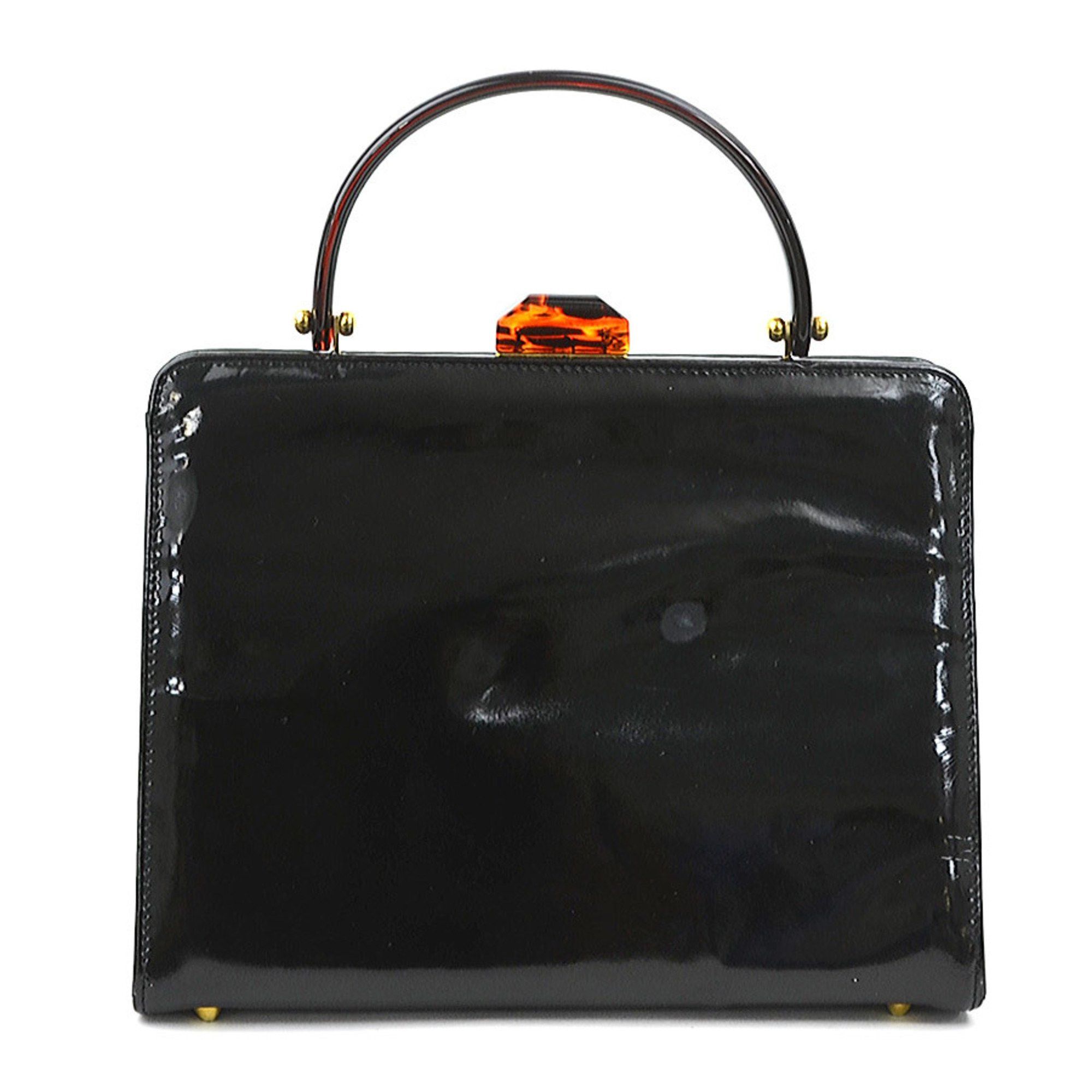 Bottega Veneta Bottega Veneta handbag patent leather plastic black brown women's e60413g Size ONE SIZE - 1 Thumbnail