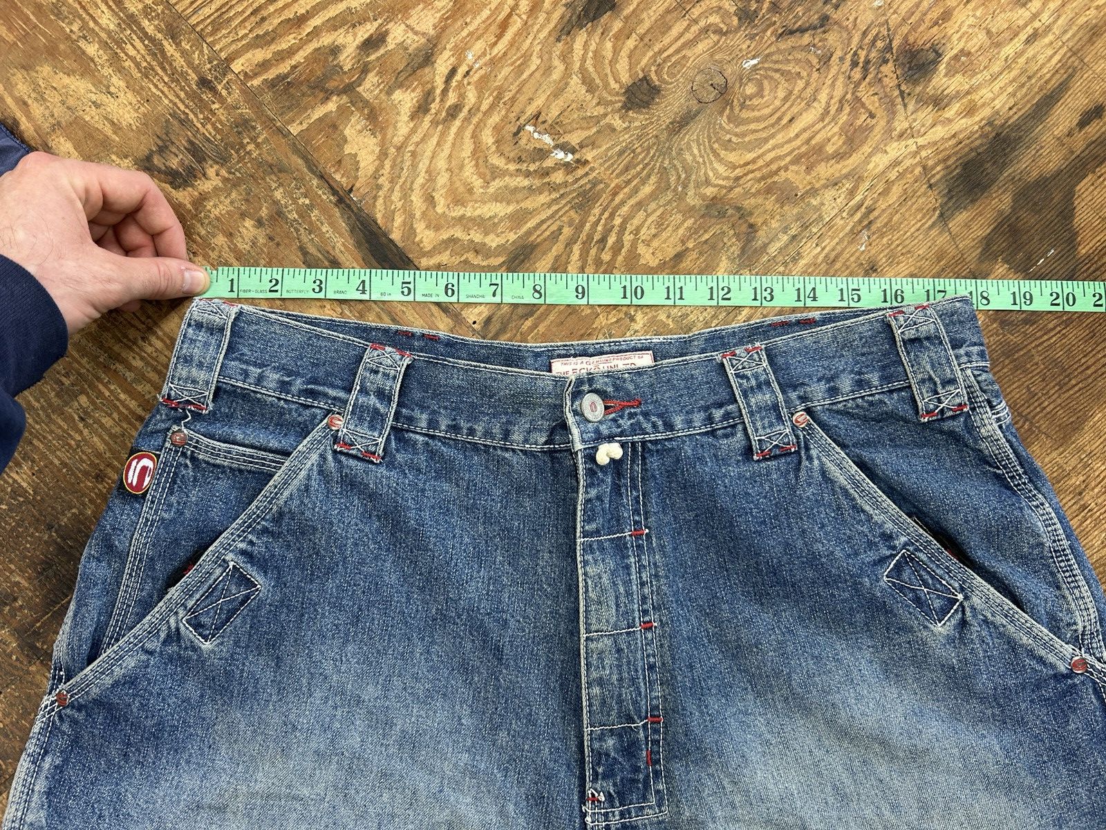Ecko Unltd. × Marc Ecko × Vintage Vintage Y2K Ecko denim carpenter jean shorts Large 36” Size US 36 / EU 52 - 10 Thumbnail