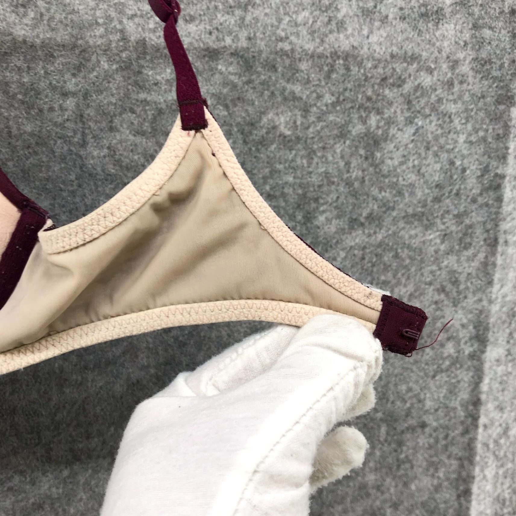 Victoria's Secret Victoria's Secret Plunge Bra 32D Purple Burgundy Lace Underwire Padded Size ONE SIZE - 7 Thumbnail