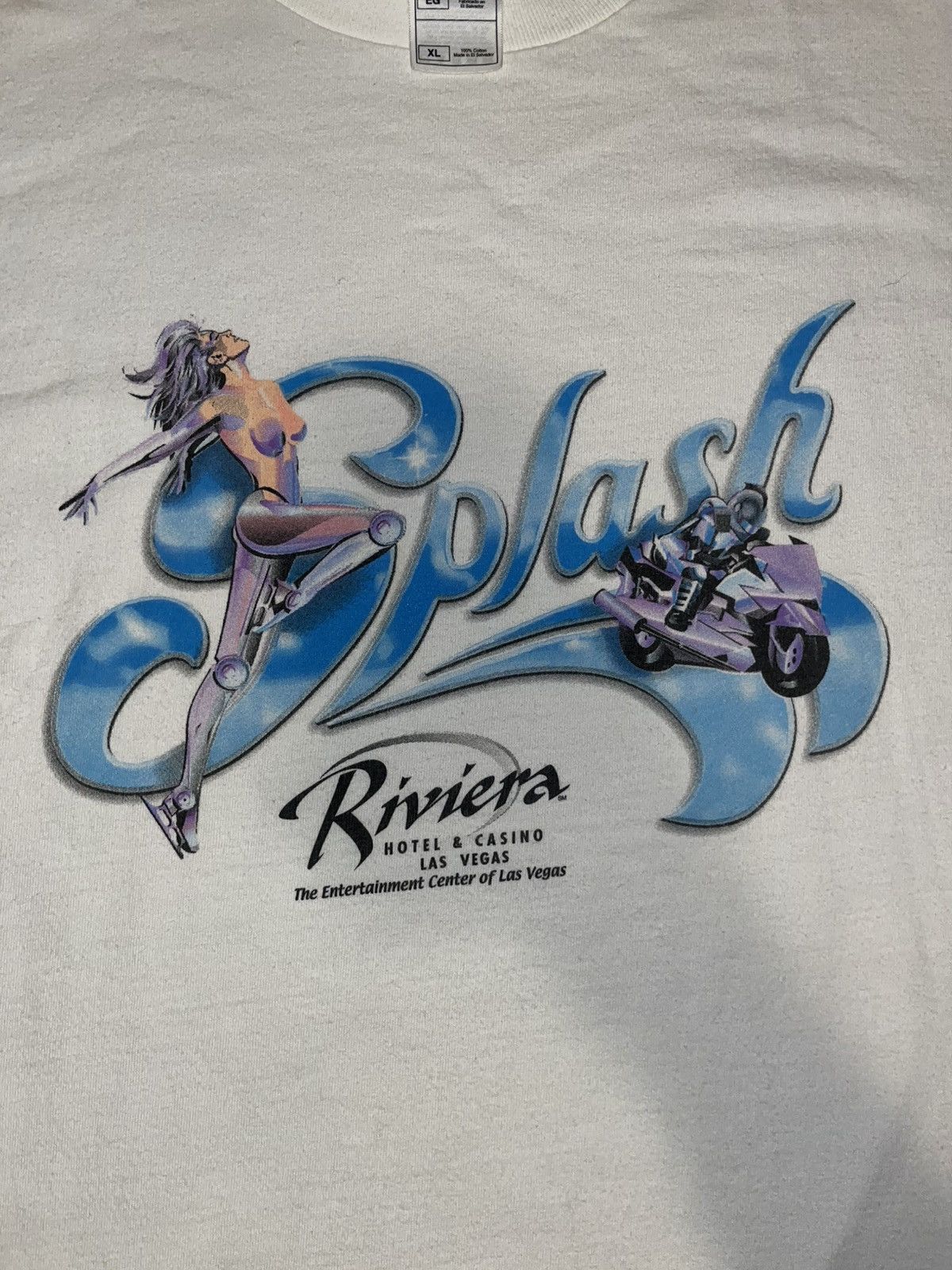 Vintage White and blue Splash Riviera graphic tee #90s Size US XL / EU 56 / 4 - 2 Thumbnail