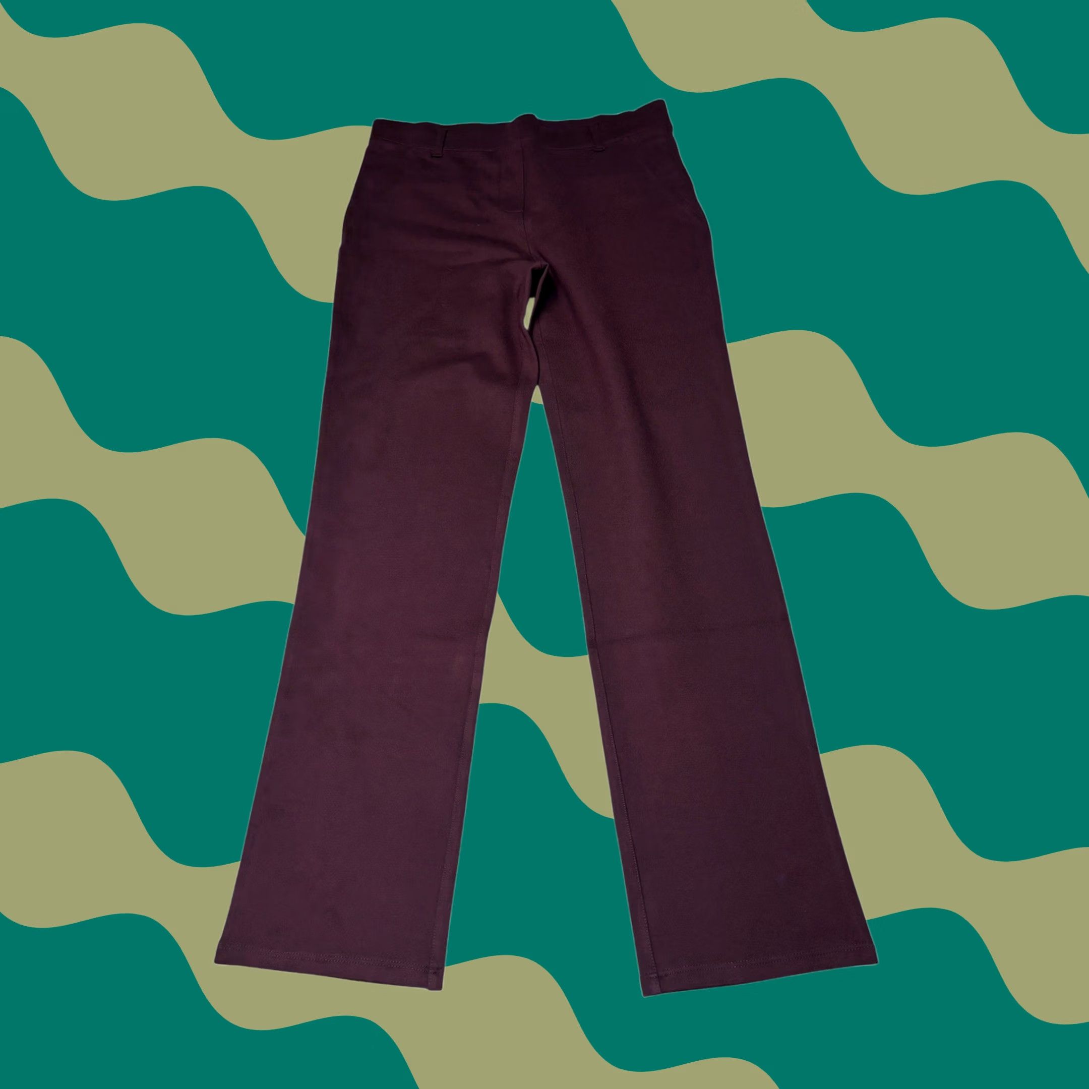 Quince Quince Pants Women M 30X29 Burgundy Petite Ultra-Stretch Ponte Straight Leg NWT Size 32" / US 10 / IT 46 - 1 Thumbnail