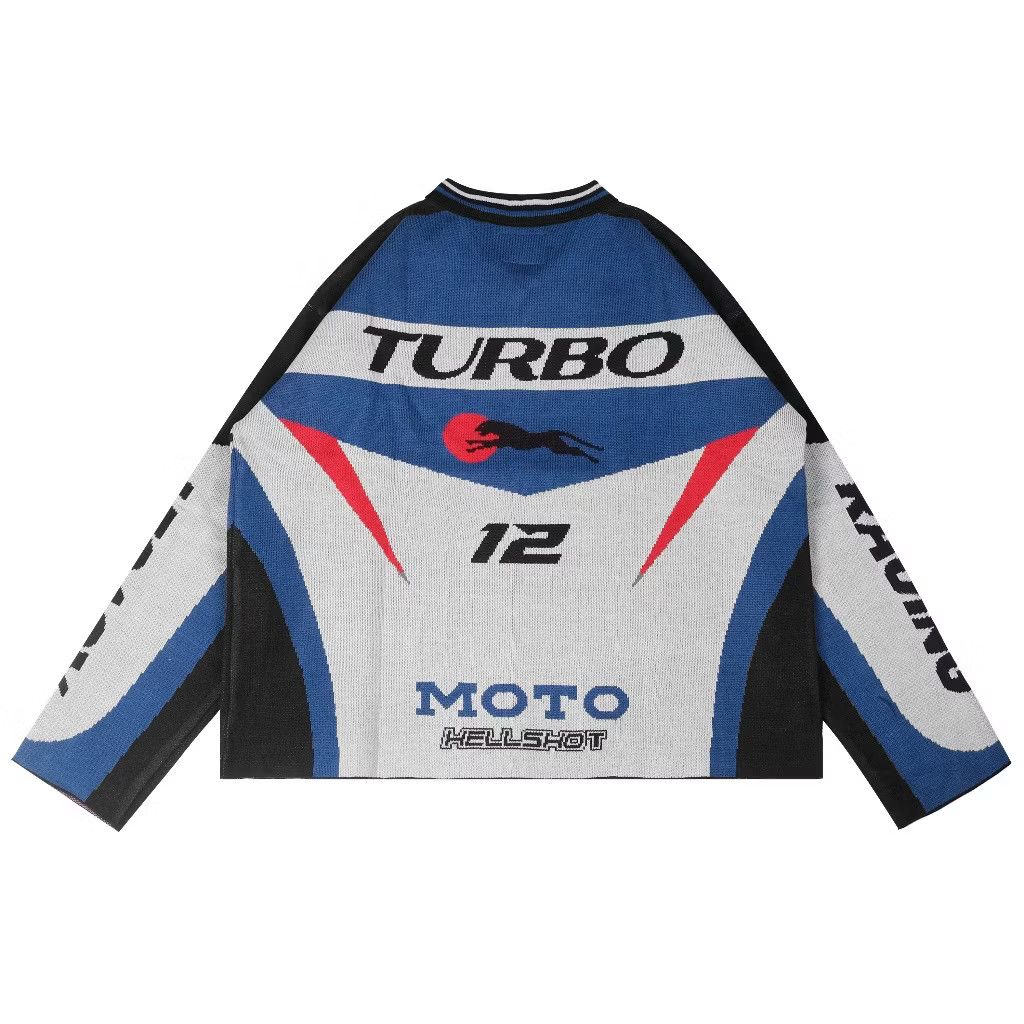 Japanese Brand 🏁Hellshot boxy racing knitwear jacket Size US L / EU 52-54 / 3 - 2 Thumbnail