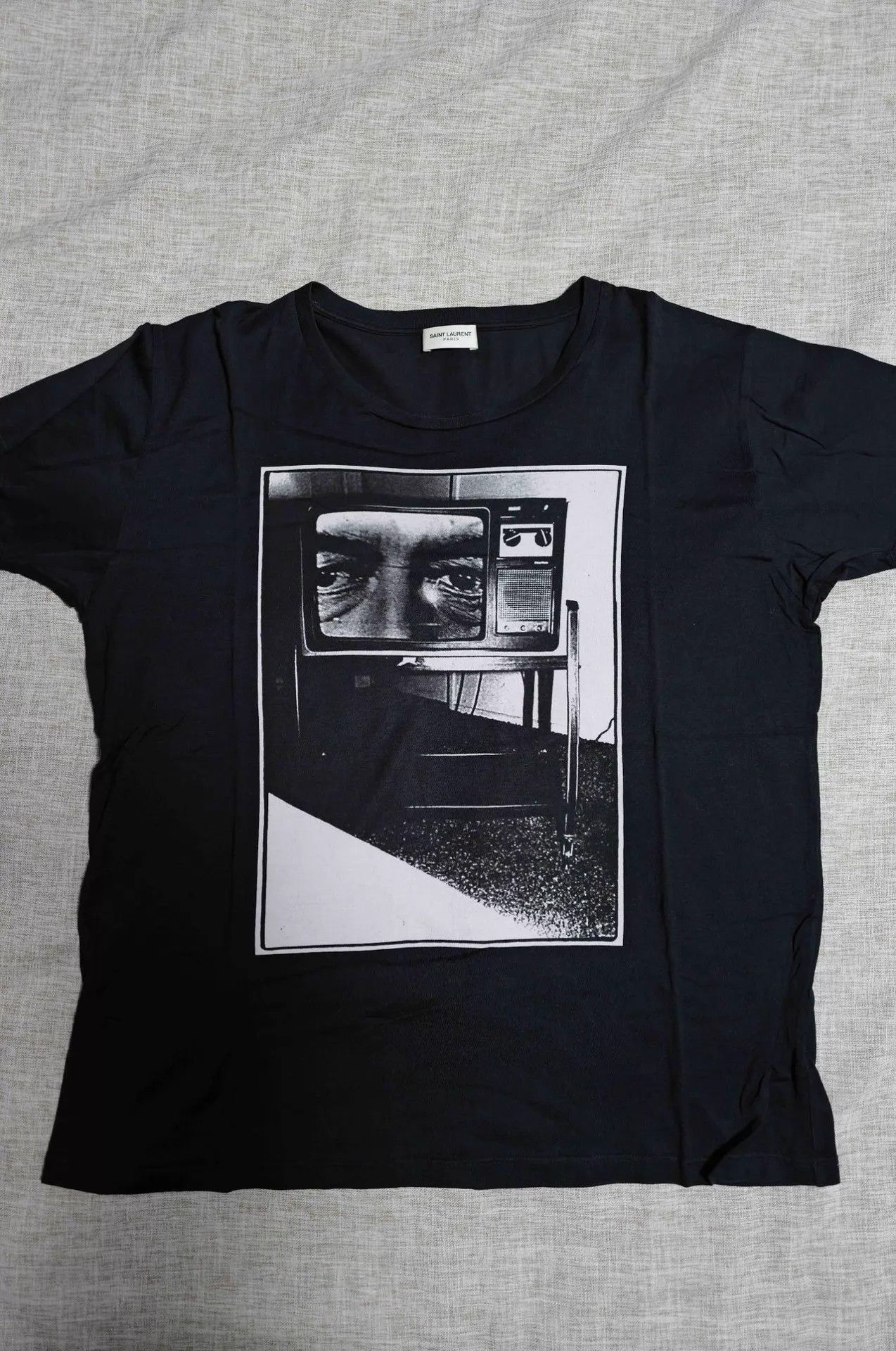 Saint Laurent Paris SLP 15SS Bruce Conner x Print Black Tee L Size L / US 10 / IT 46 - 1 Thumbnail