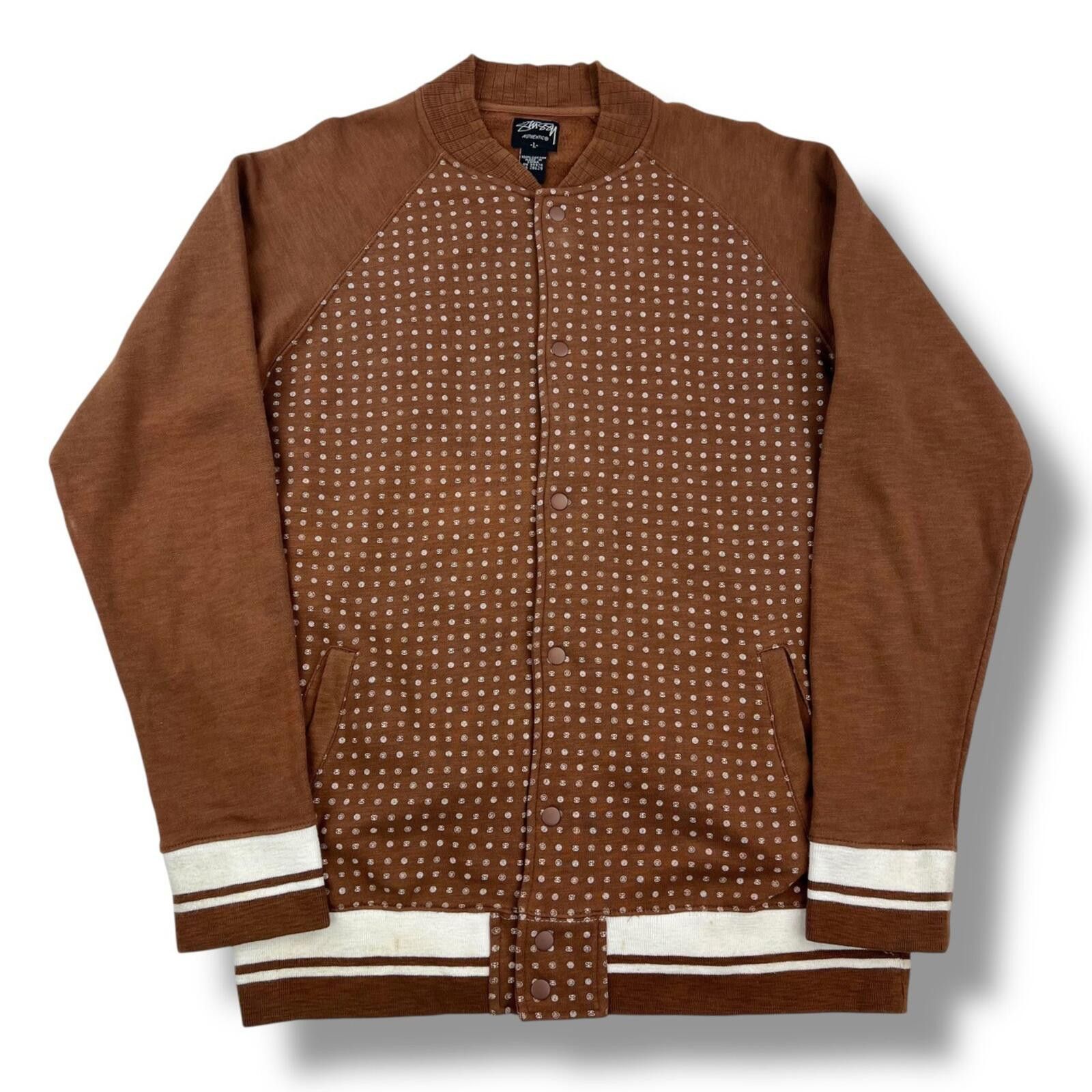 Stussy Stussy 00's Brown Varsity Bomber Jacket Size US L / EU 52-54 / 3 - 2 Thumbnail