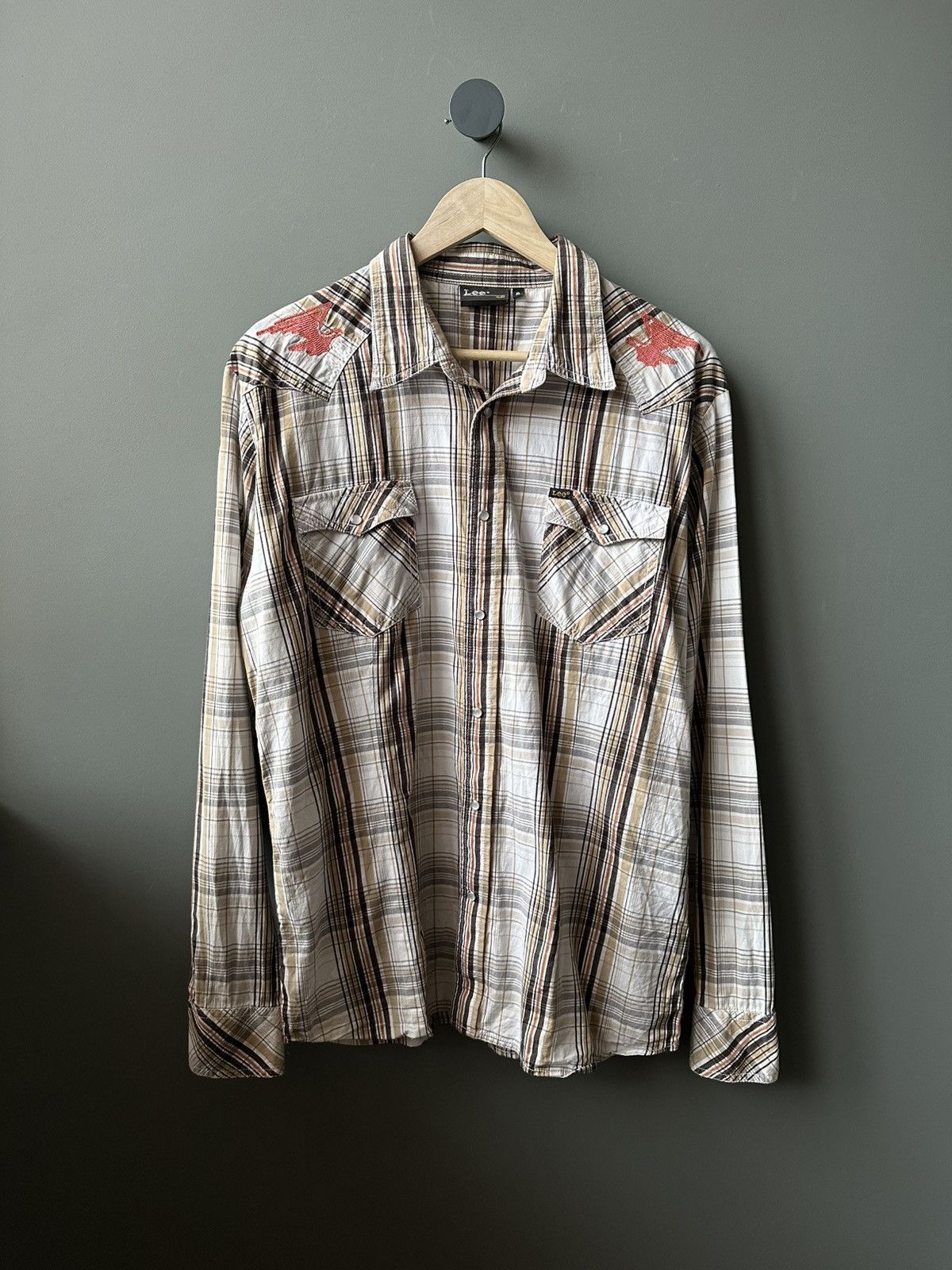 Lee Lee Western Snap Check Shirt Size XL Size US XL / EU 56 / 4 - 1 Thumbnail