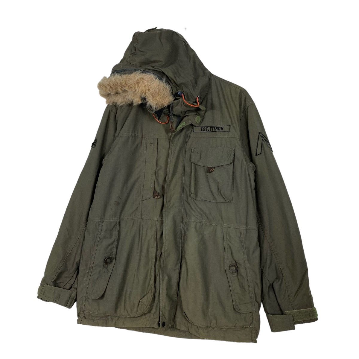 Japanese Brand Estivo Army Style Fur Jacket Size US M / EU 48-50 / 2 - 2 Thumbnail