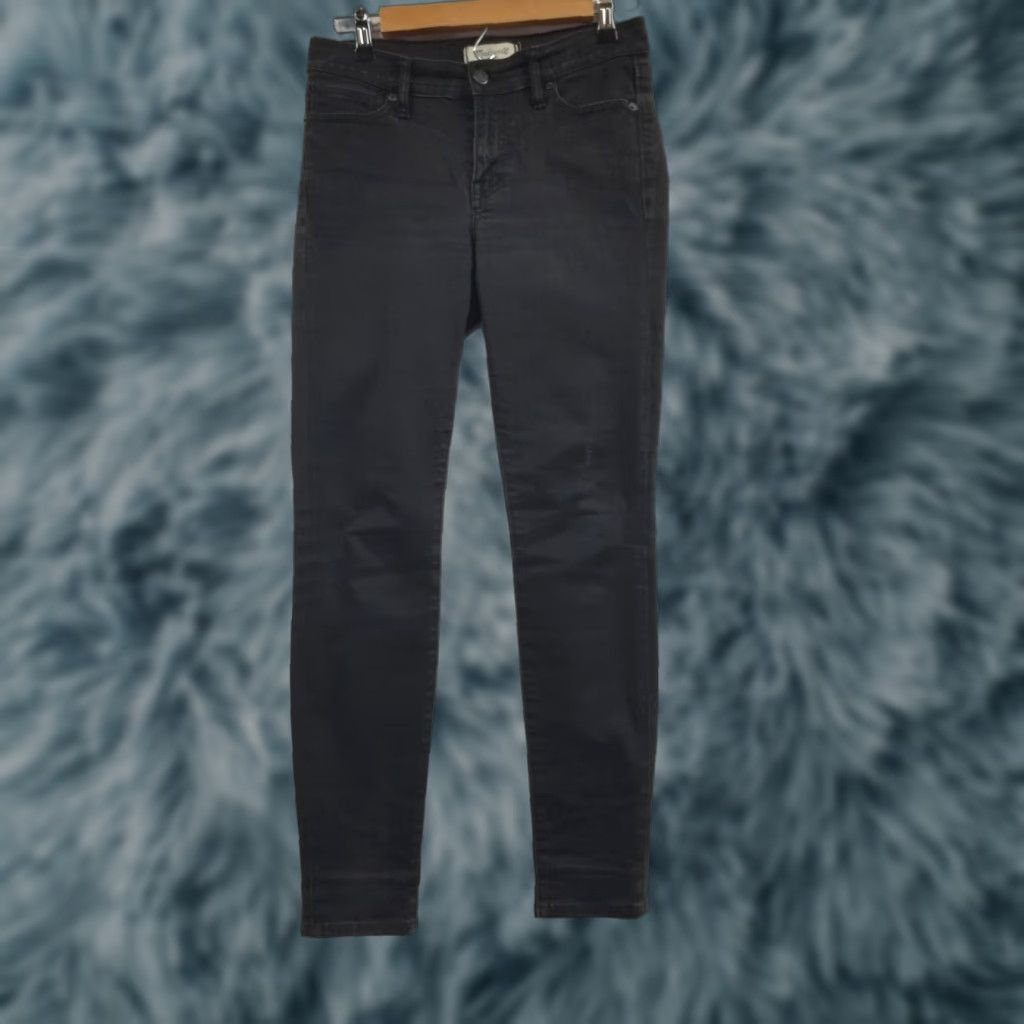 Madewell Madewell Jeans Women's Black Denim Skinny Mid Rise 27 Size 27 5-Pocket Design Stretch Size 27" / US 4 / IT 40 - 1 Thumbnail