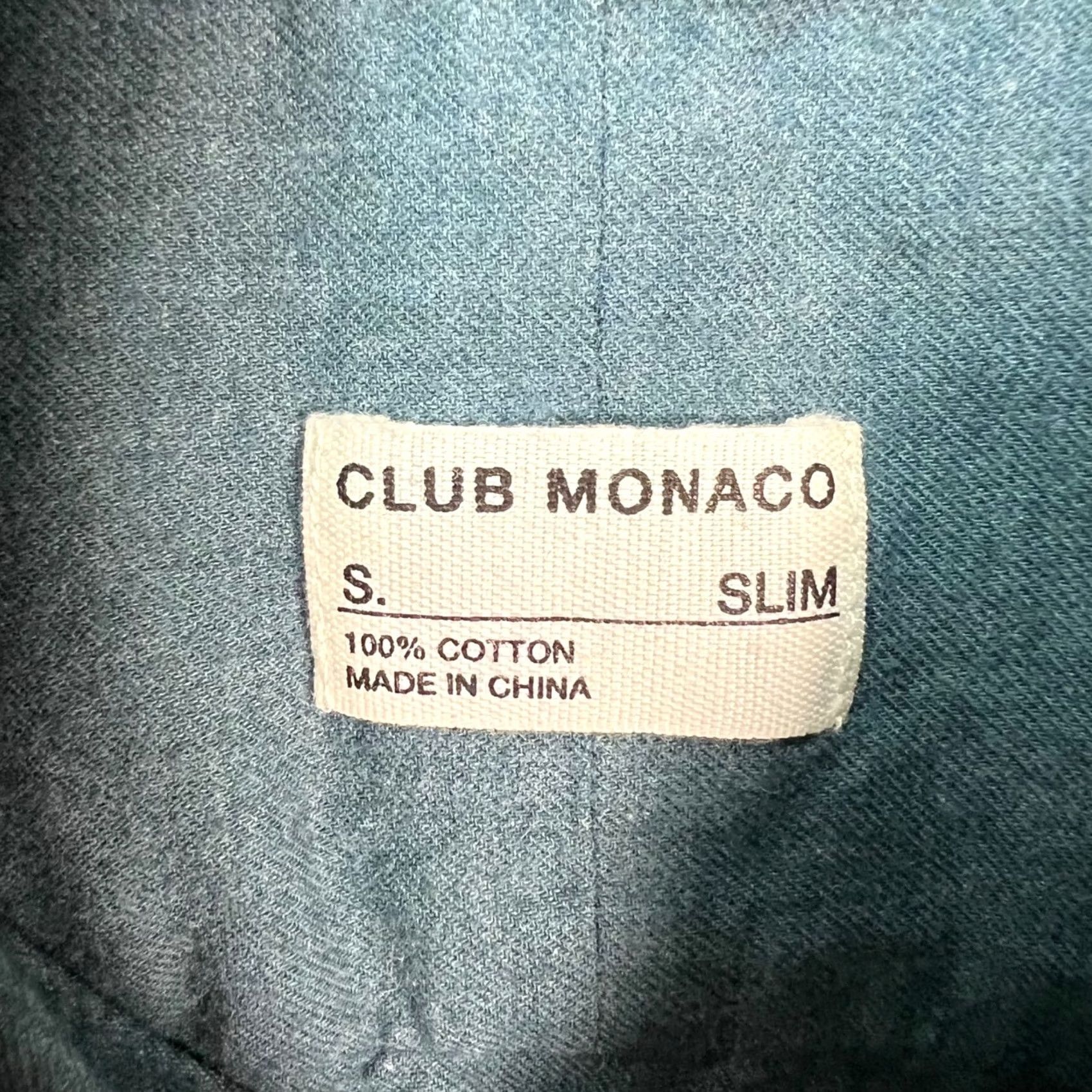 Club Monaco Club Monaco Mens Size Small Slim Fit Blue Cotton Button-Up Shirt Size US S / EU 44-46 / 1 - 3 Thumbnail