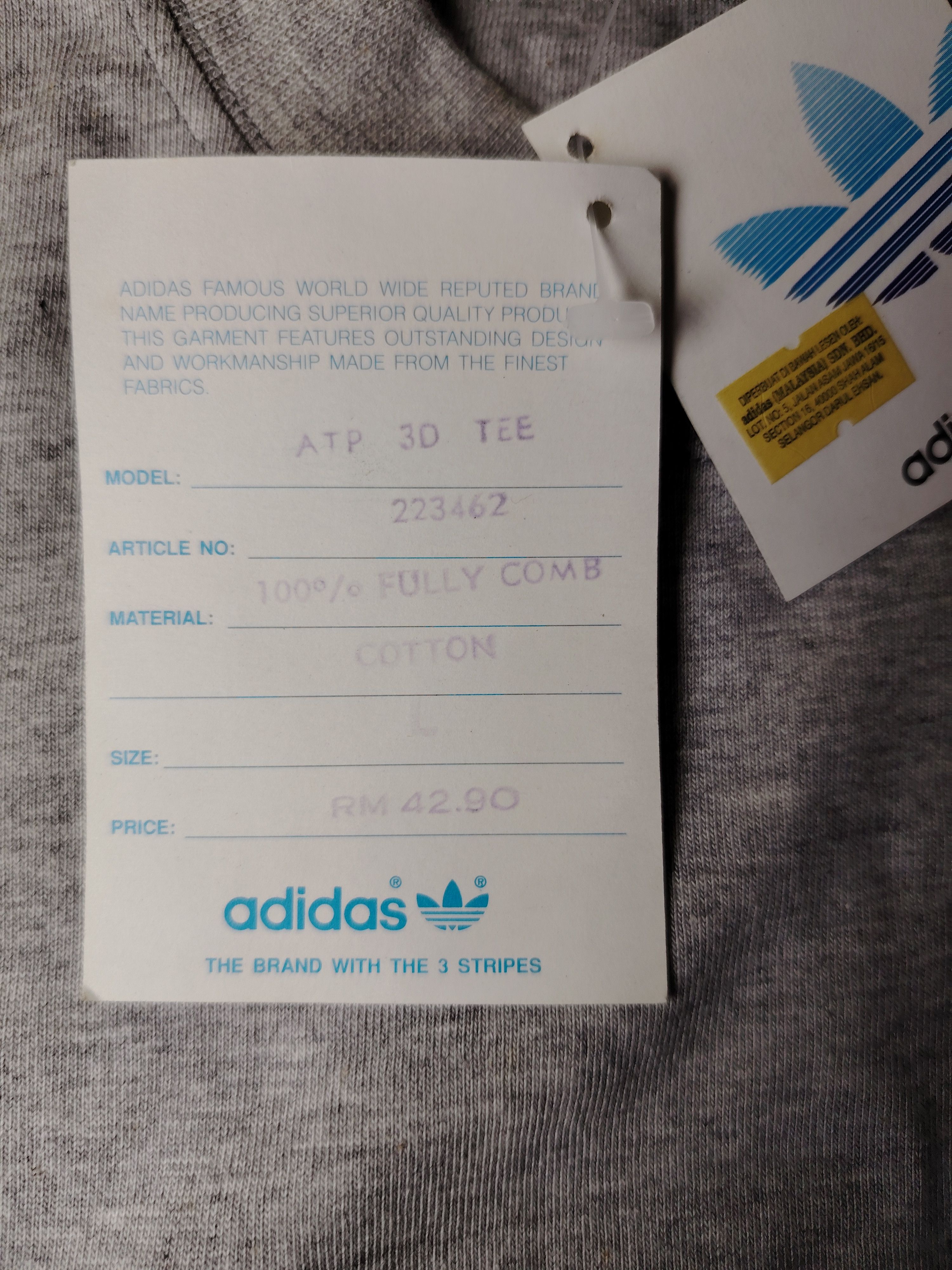 Adidas Brand‑New Adidas ATP Tour T‑Shirt Size L 90s Tennis Tour Size US L / EU 52-54 / 3 - 5 Thumbnail