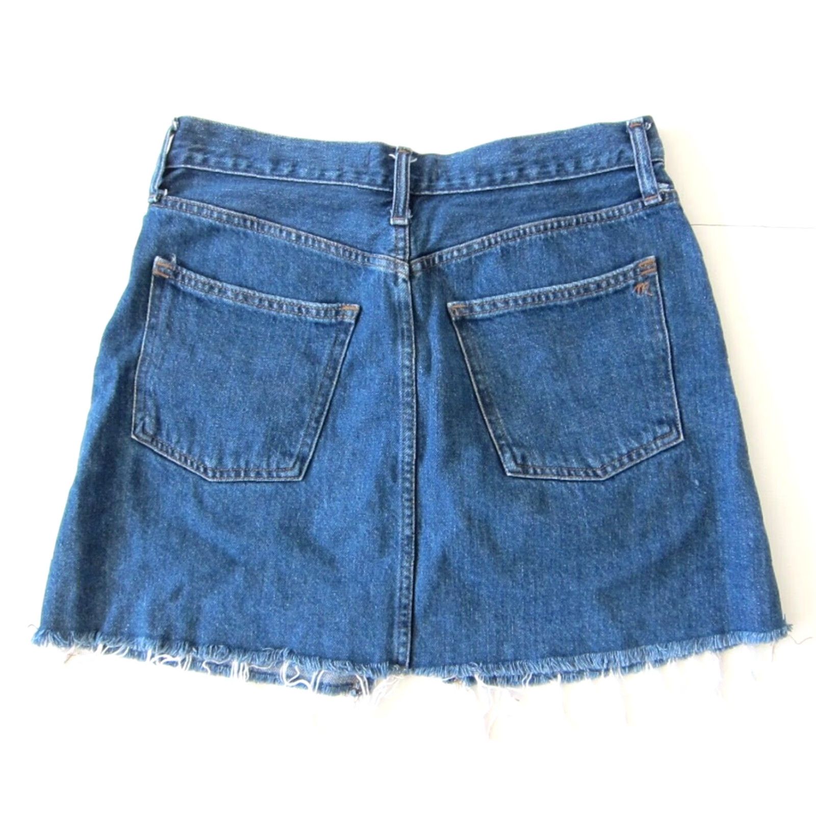 Madewell Madewell 100% Cotton Medium Wash Rigid A-Line Denim Mini Skirt Women 28 Size 28" / US 6 / IT 42 - 2 Thumbnail