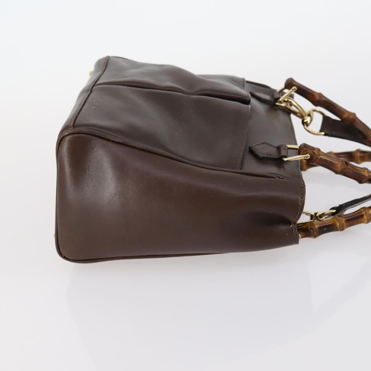 Gucci GUCCI Bamboo Handbag Leather Brown Size ONE SIZE - 4 Thumbnail