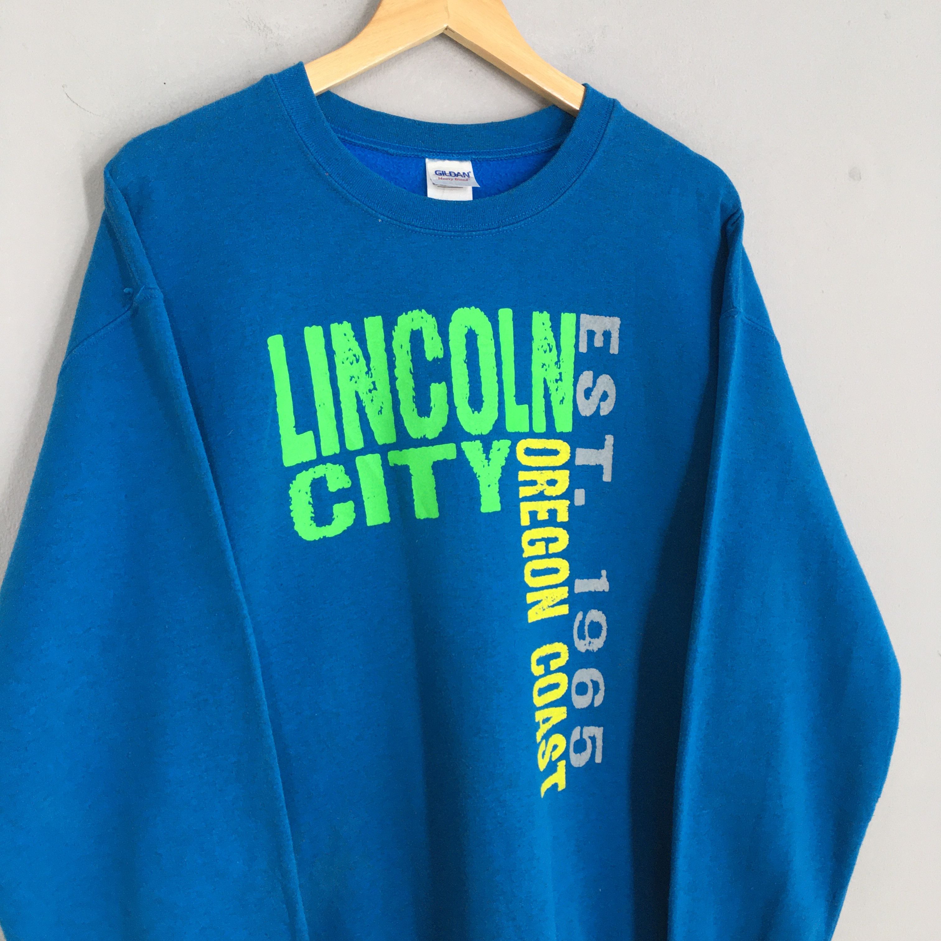 NCAA Vintage Y2K Lincoln City Oregon Coast Usa Sweatshirt Large Size US L / EU 52-54 / 3 - 3 Thumbnail