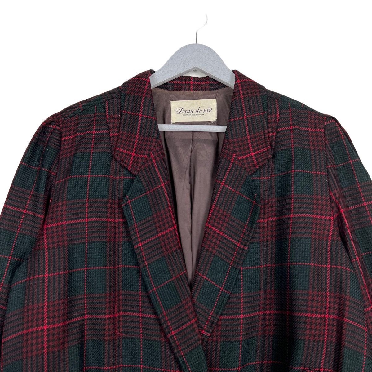 Issey Miyake 🔥 DANA DO PIP PLAID CHECK WOOL COLAR LESS BOMBER JACKET Size US M / EU 48-50 / 2 - 4 Thumbnail