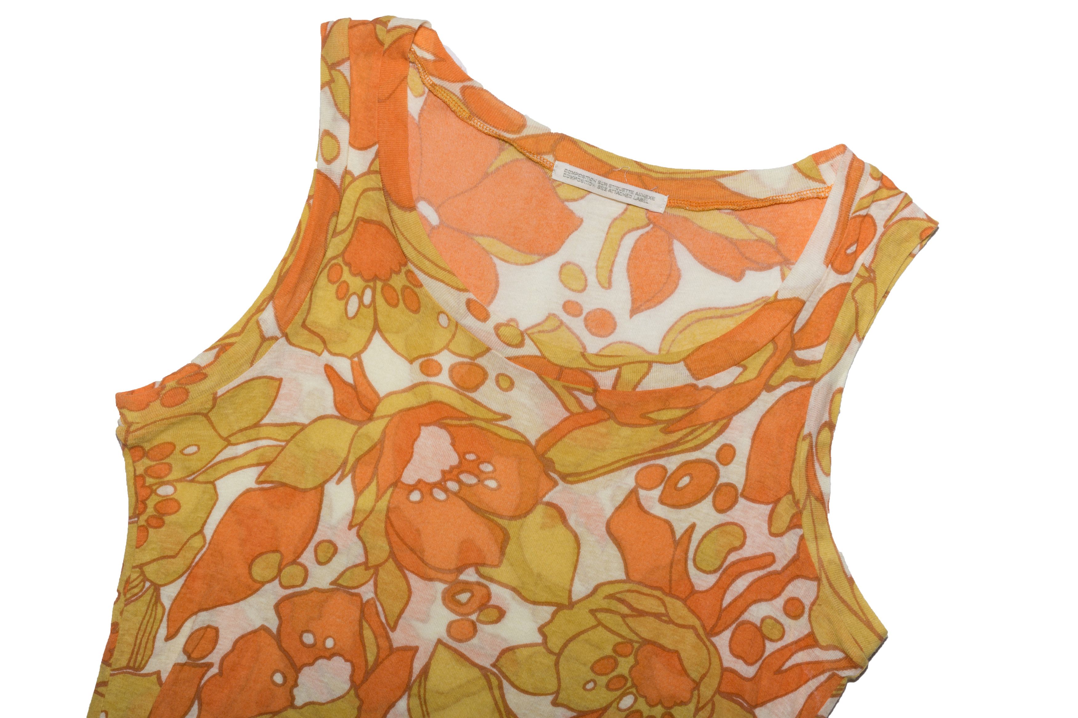 Yohji Yamamoto FLORAL LIGHTWEIGHT TANK VEST TOP Size S / US 4 / IT 40 - 3 Thumbnail