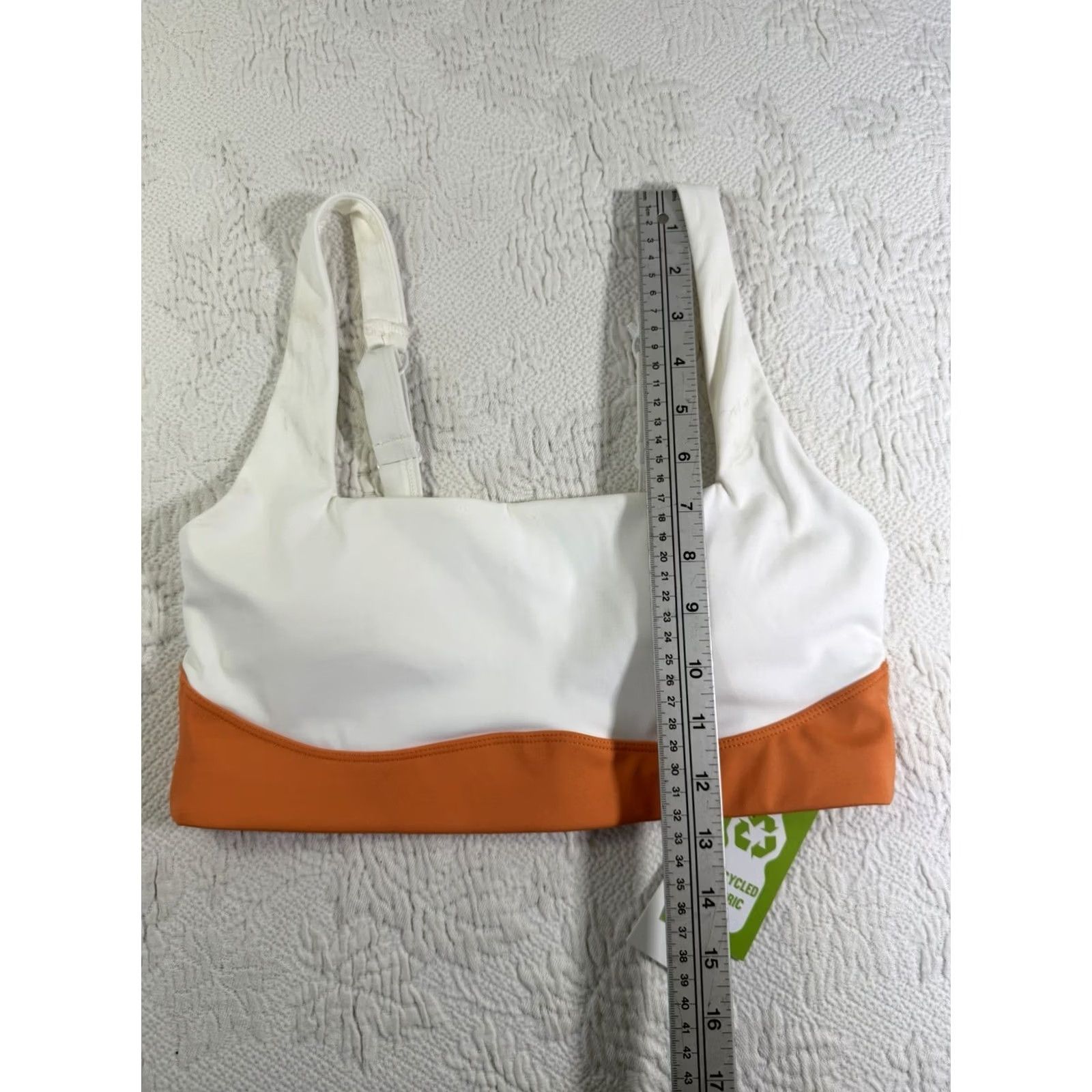 J Brand Bondi Active Sports Bra Beach M Ivory Workout Activewear Square Neck Pull On Women Size ONE SIZE - 3 Thumbnail