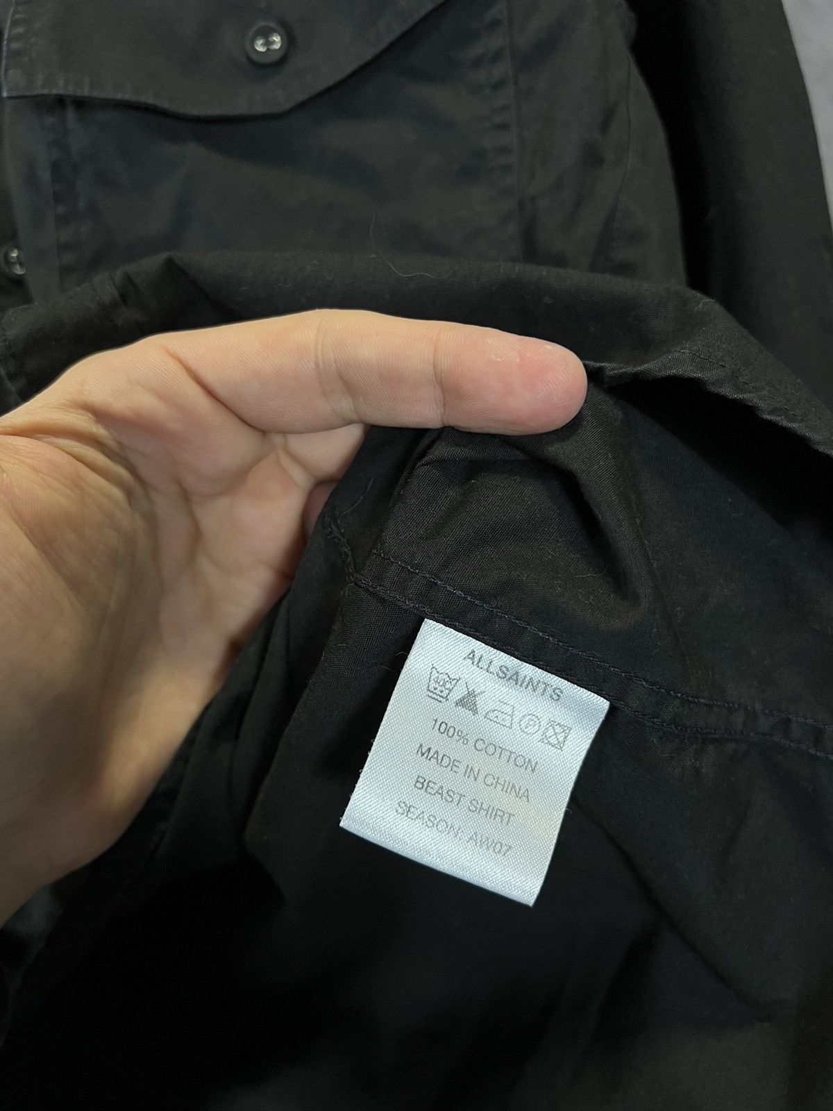 Allsaints Allsaints vintage designer pocket shirt Size US S / EU 44-46 / 1 - 5 Thumbnail