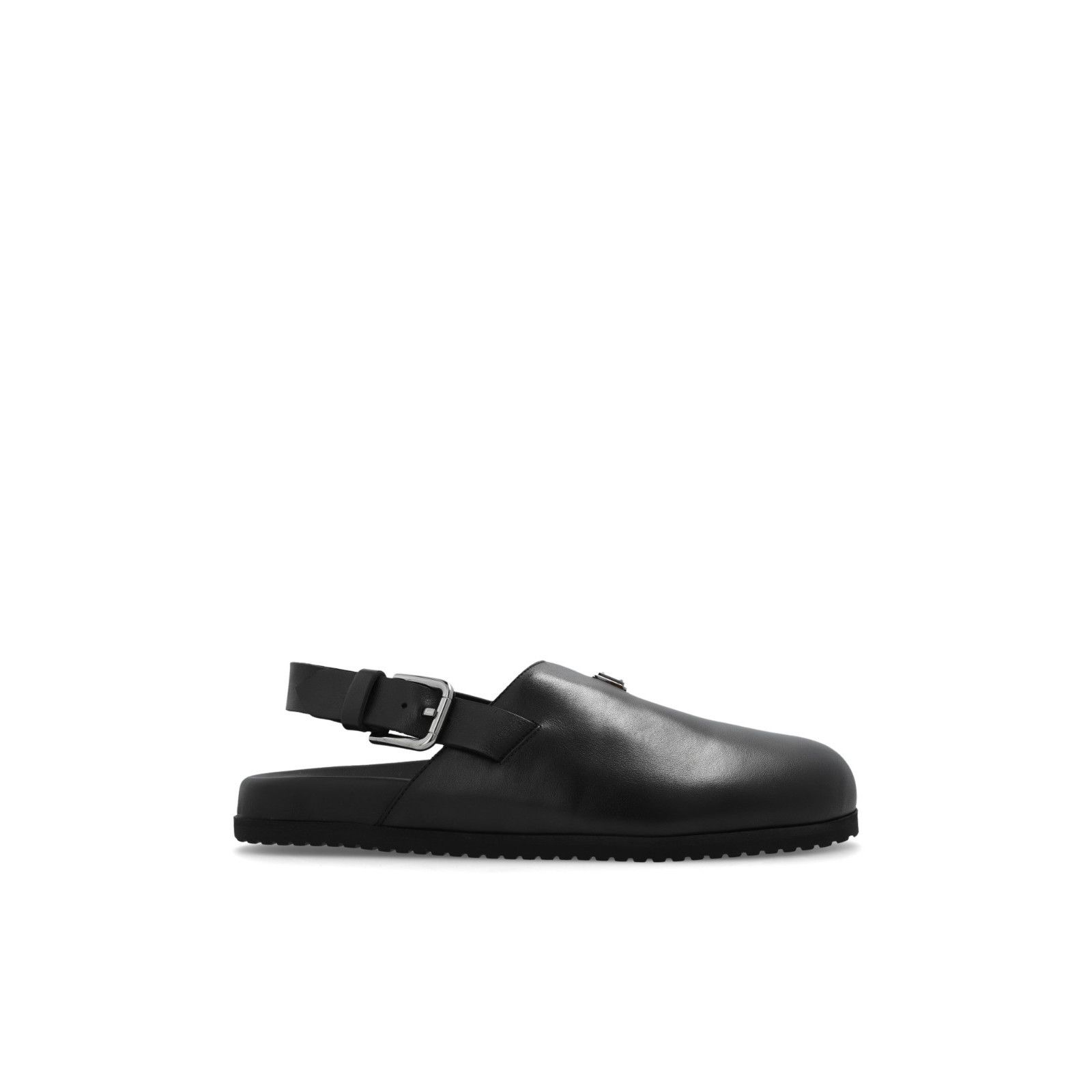 DOLCE&GABBANA Black Leather Mules New & Authentic (Men's siz