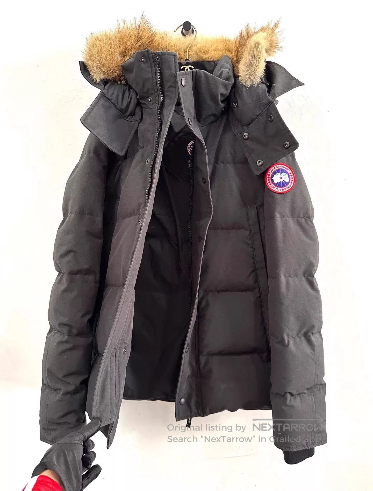 Canada Goose Black Puffer Coat with Fur Trimmed Hood. Size US M / EU 48-50 / 2 - 4 Thumbnail