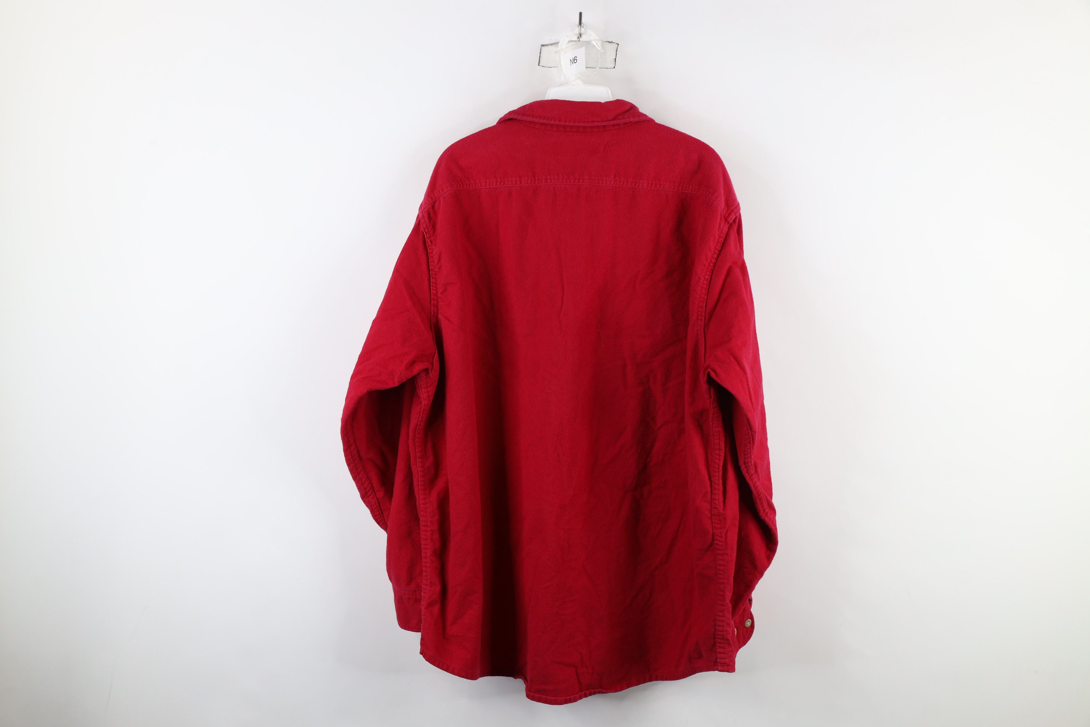 Vintage Vintage 90s Streetwear Cloth Collared Button Shirt Red USA Size US XL / EU 56 / 4 - 8 Thumbnail