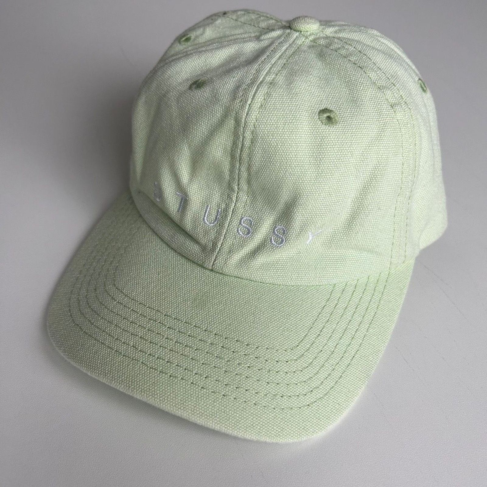 Stussy Stussy Strap Back Hat Cap OSFA Lime Green Y2K Spell Out Rare Size ONE SIZE - 2 Thumbnail
