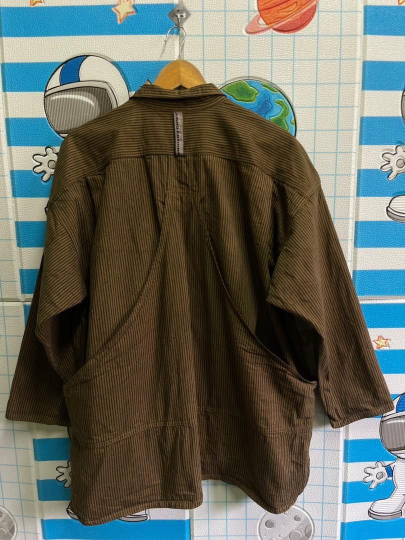 Japanese Brand Junko Koshino Artist Life Striped Workwear Overshirt Jacket Size US L / EU 52-54 / 3 - 2 Thumbnail
