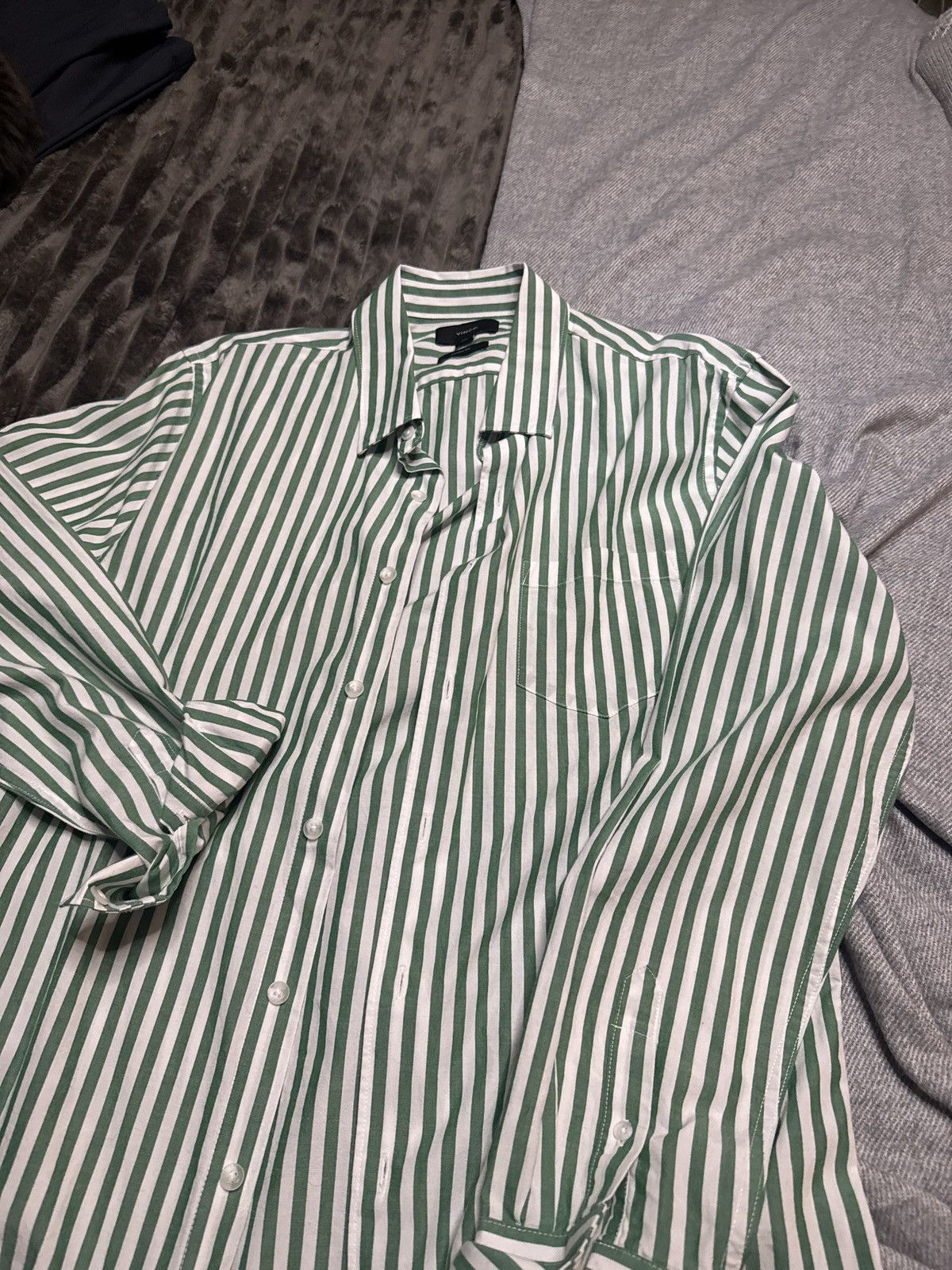 Vince button down preppy , bold , statement piece