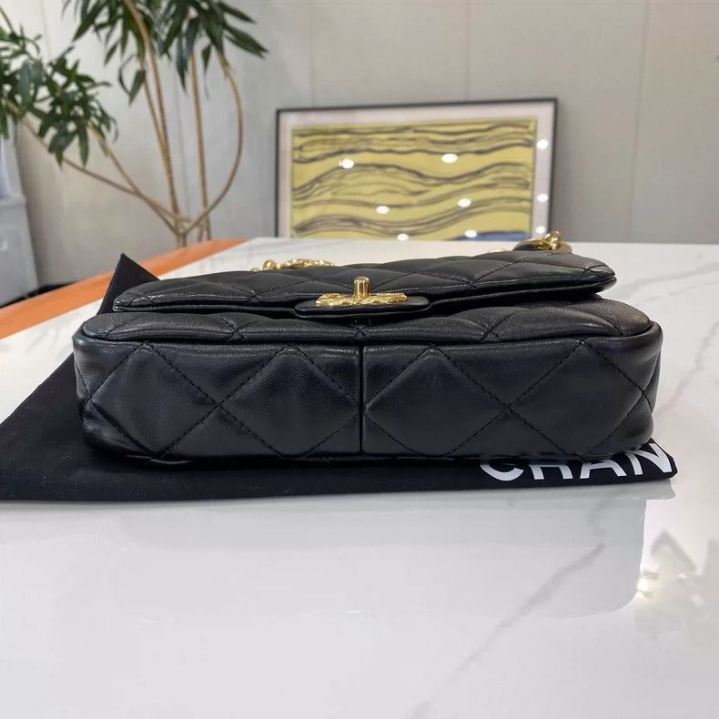 Chanel CHANEL Chunky Chain Black Gold Bag -2505 Size ONE SIZE - 5 Thumbnail