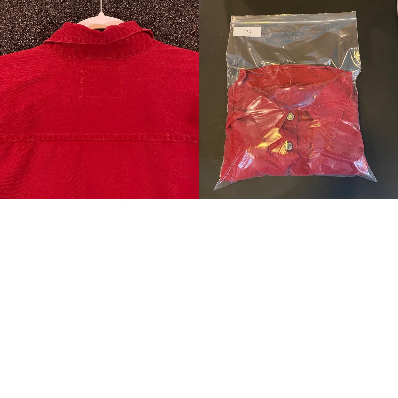Levi's Levi's Button-Up Shirt Mens XL Red Denim Chest Pockets L/S Outdoors Vintage No Size US XL / EU 56 / 4 - 8 Thumbnail