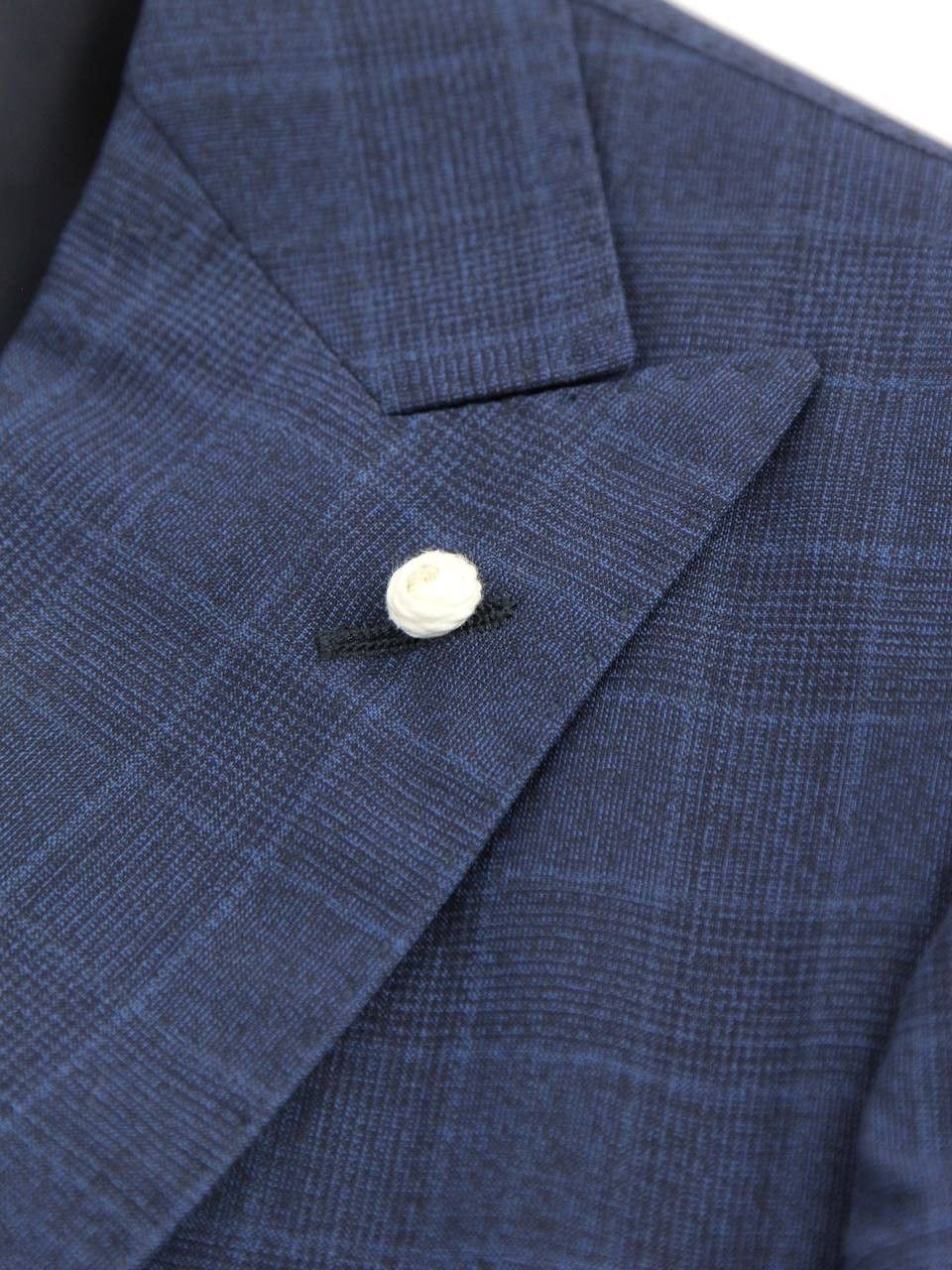 Luigi Bianchi LUIGI BIANCHI Mantova Sartoria Blue checkered jacket Size 46R - 4 Thumbnail