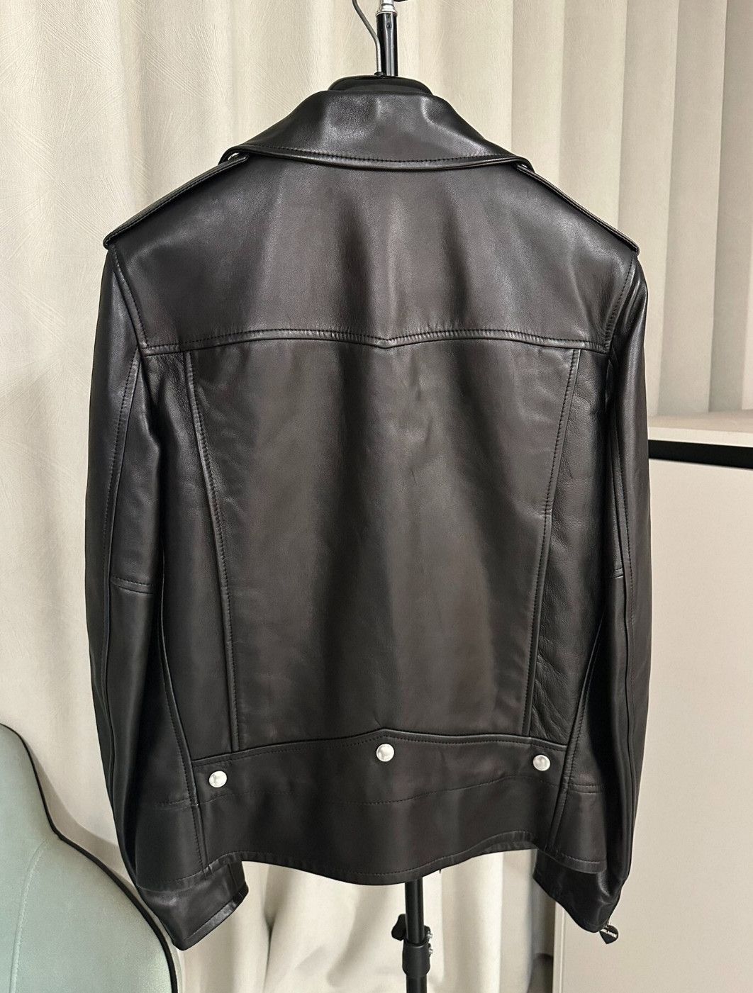 Saint Laurent Paris Saint Laurent Paris Saint Laurent Black Biker Jacket with Size US M / EU 48-50 / 2 - 2 Thumbnail