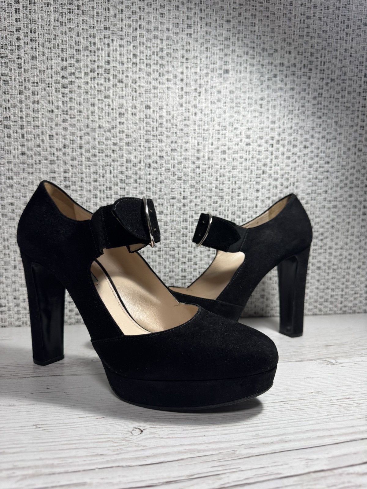 Prada Prada Velvet Platforms Heels Black Size 8.5 Size US 8.5 / IT 38.5 - 1 Thumbnail