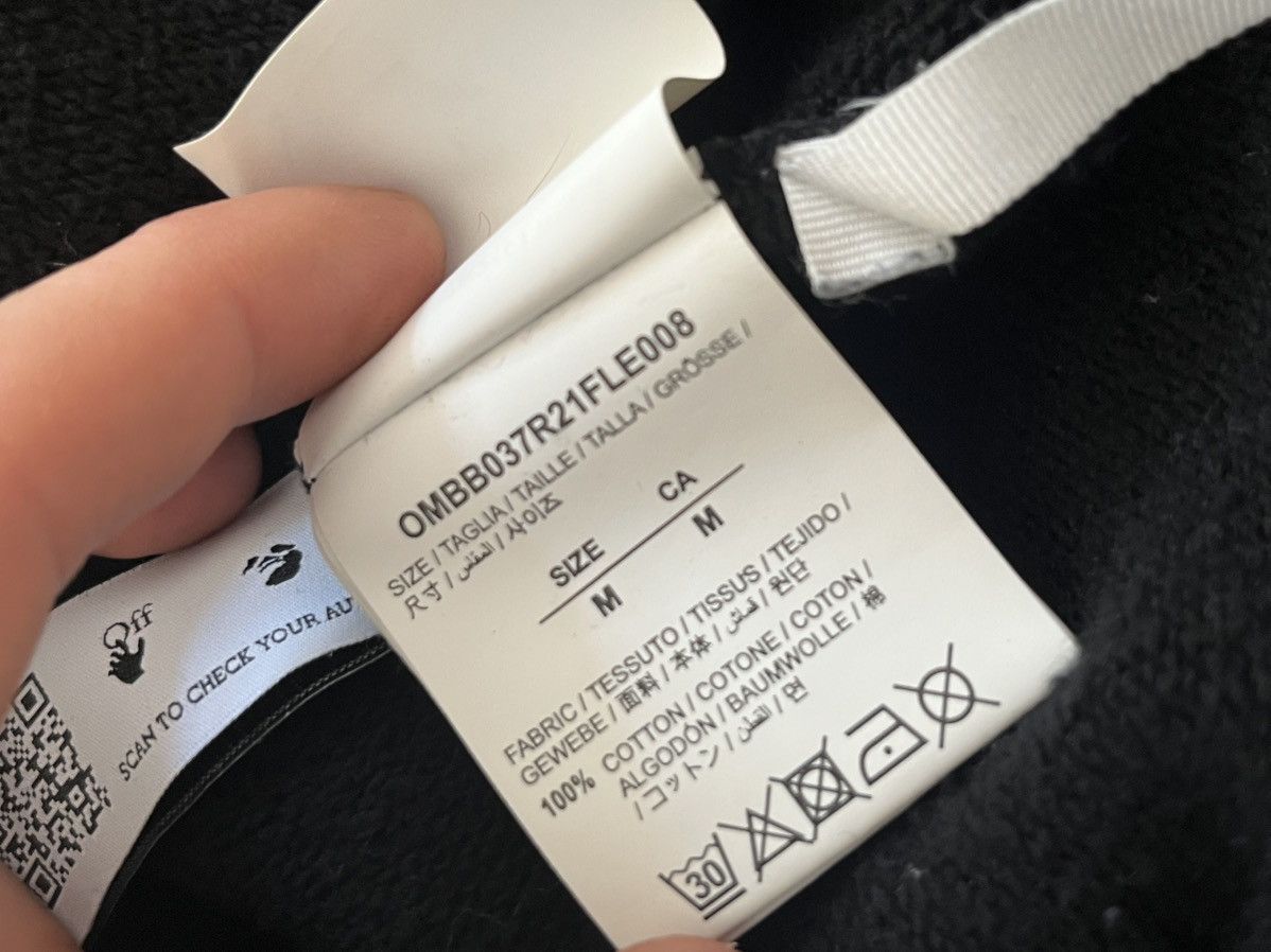 Off-White Off White allover logo oversize fit black hoodie Size US M / EU 48-50 / 2 - 7 Thumbnail