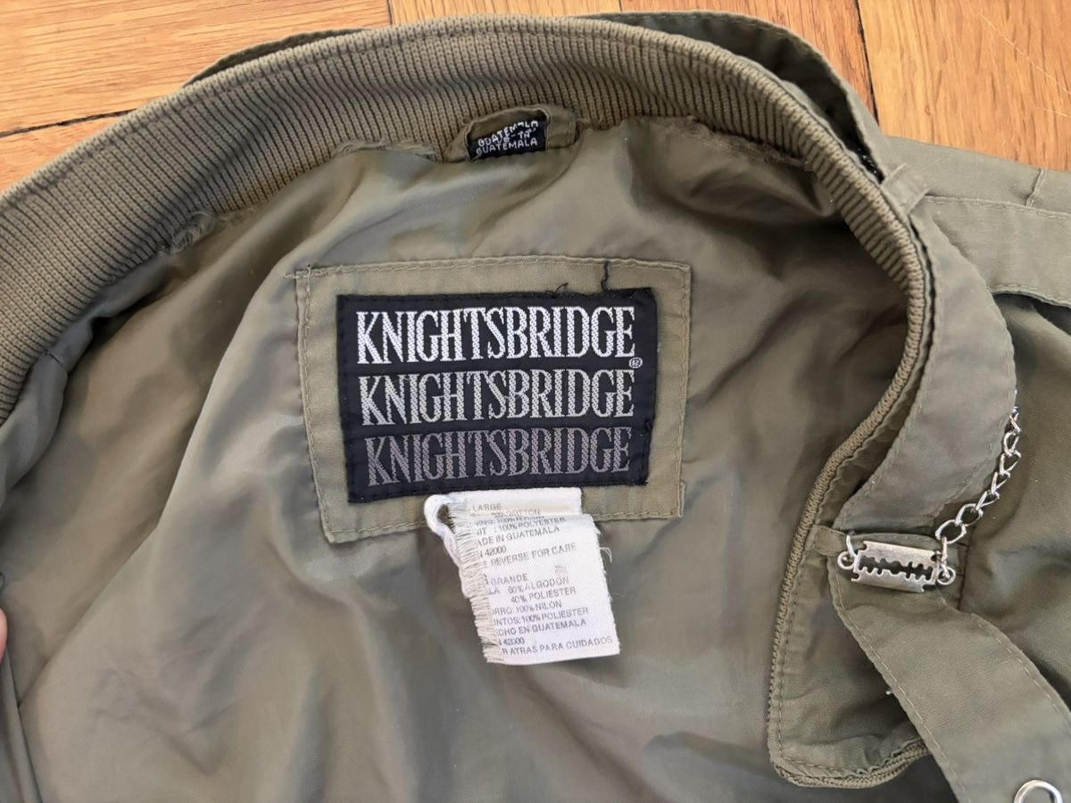 Japanese Brand Vintage Knightsbridge Bomber Jacket Chain Hardware Size US L / EU 52-54 / 3 - 7 Thumbnail