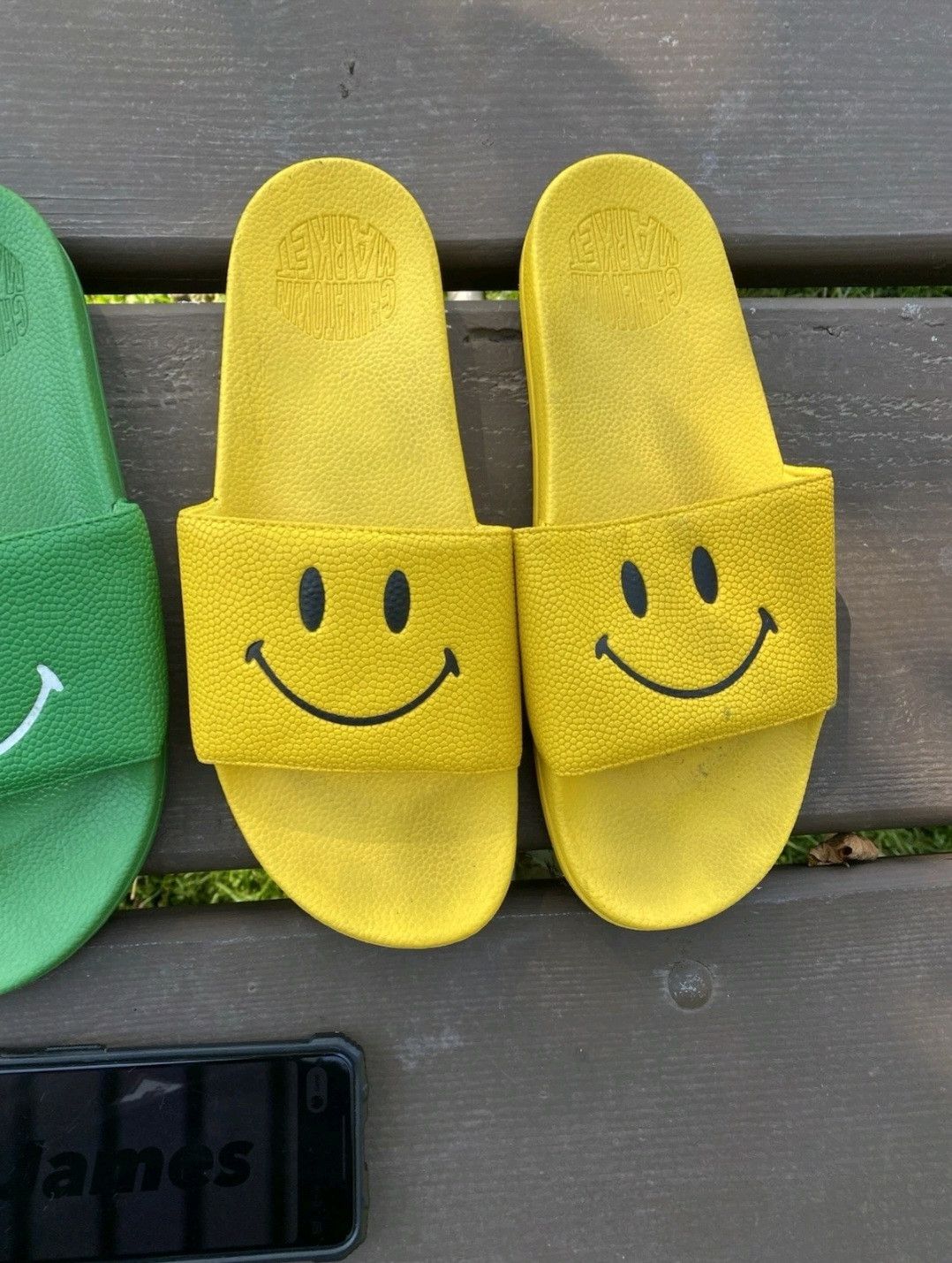 Other Chinatown Market Smiley Slides Sandals Size 13 Men Size US 13 / EU 46 - 3 Thumbnail